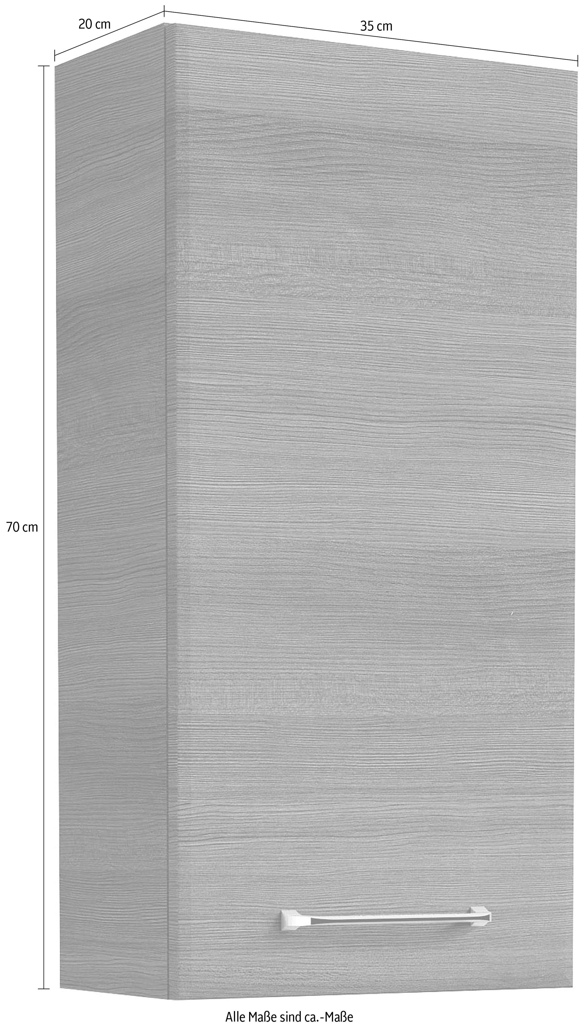 Quickset Breite Graphit Struktur PELIPAL Hängeschrank cm, | cm, Türdämpfer Graphit/Graphit 70 Glaseinlegeböden, Höhe 35 quer