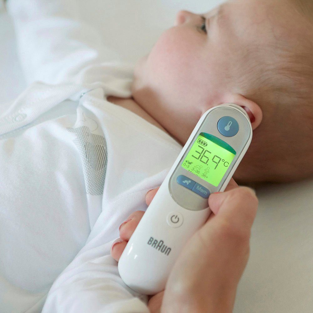 Braun Ohr-Fieberthermometer ThermoScan® - Für mit 7 Altersgruppen Neugeborener Age einschließlich Precision® geeignet, IRT6520, alle Ohrthermometer