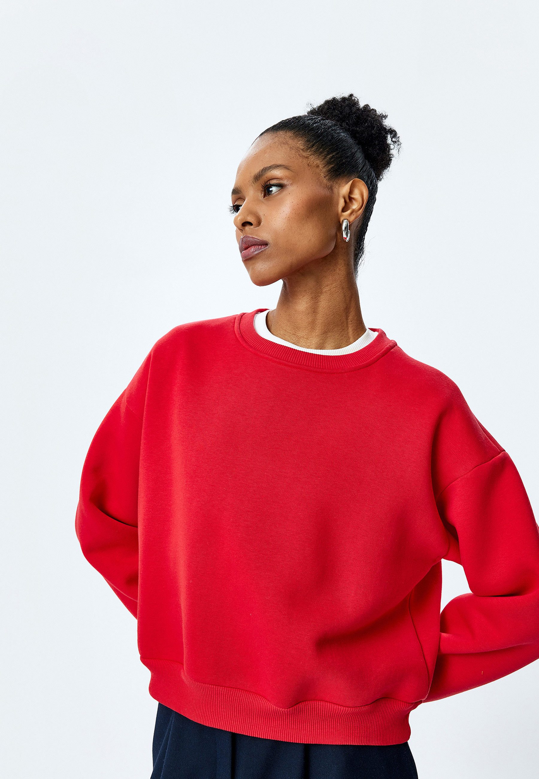 Koton Sweatshirt Rundhalsausschnitt Relax Sweatshirt