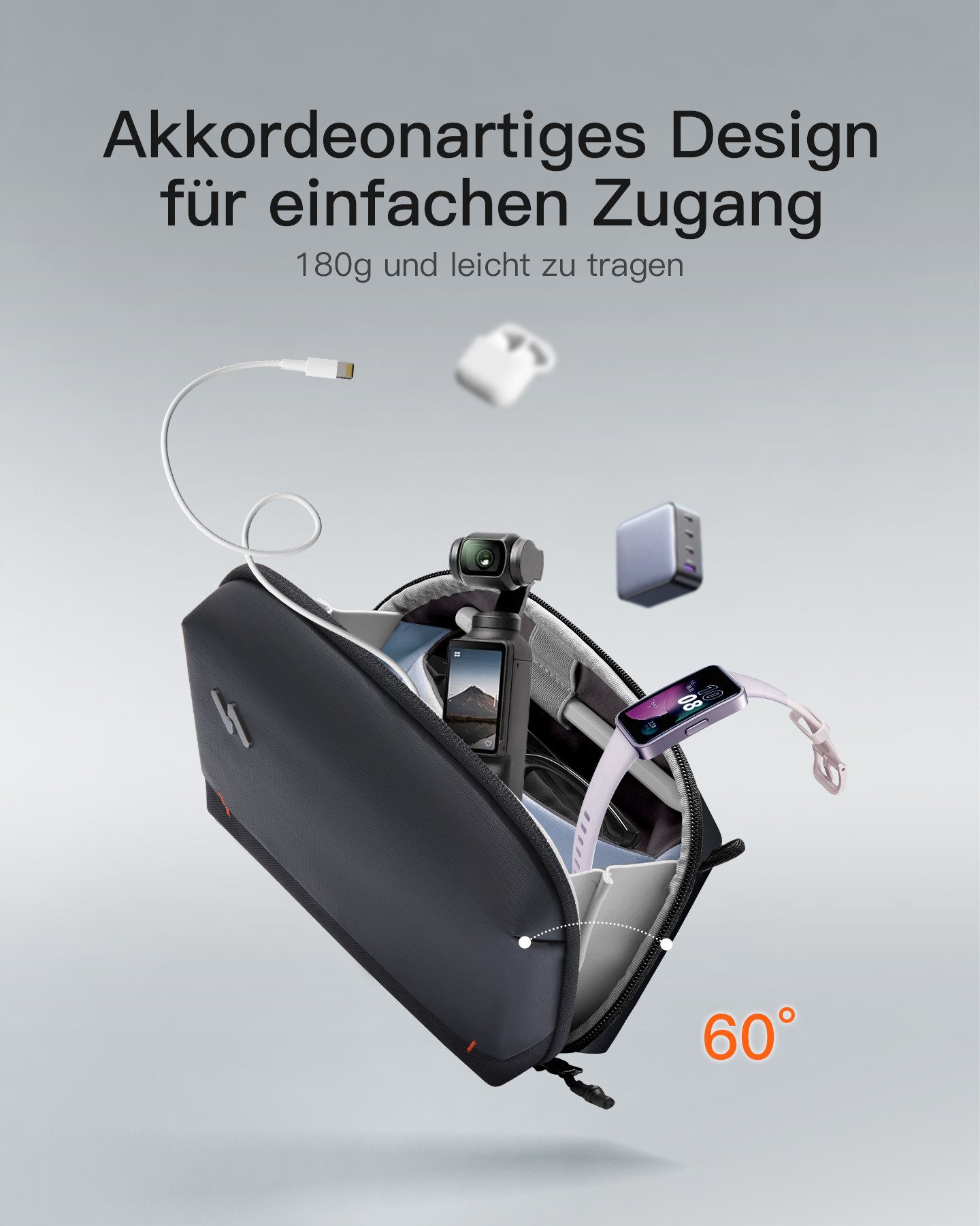 Inateck Taschenorganizer kabeltasche organizer Tech Pouch