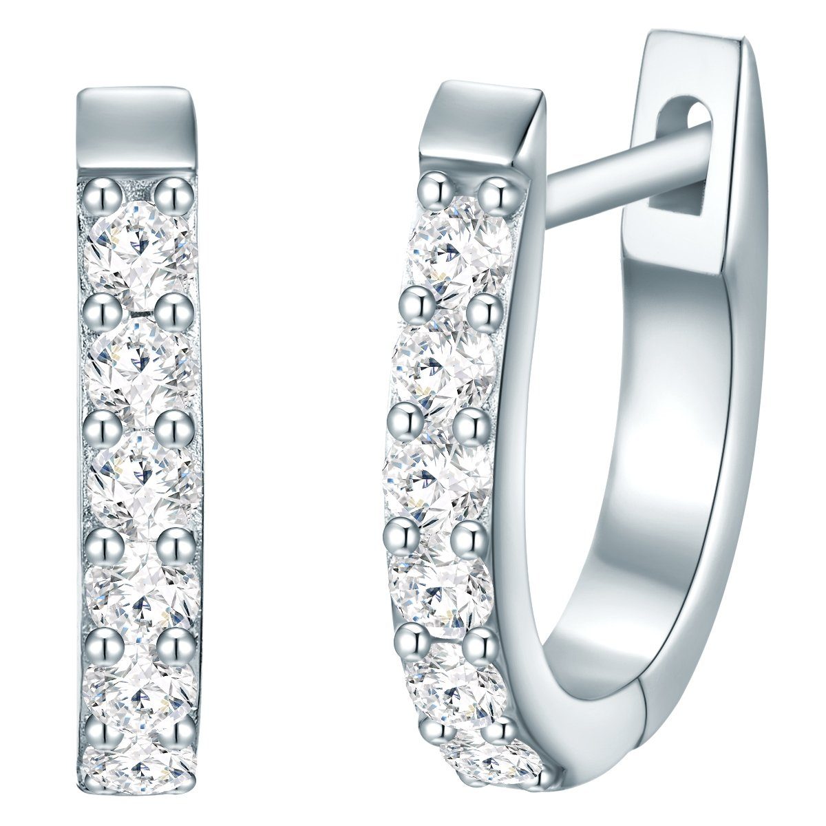 Trilani Paar Creolen silber, mit Zirkonia günstig online kaufen