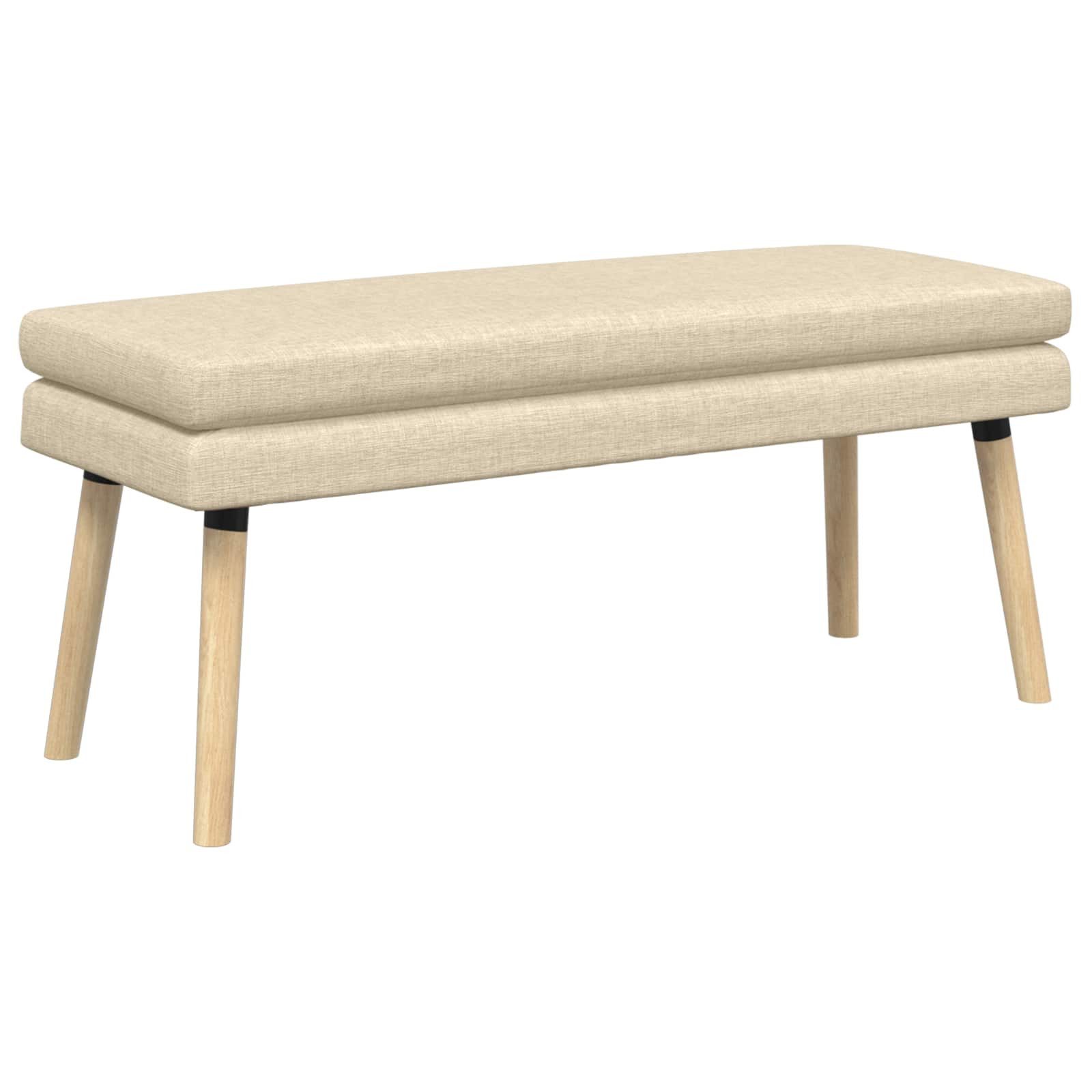 vidaXL Sitzbank Doppellagige Bank Creme 110 x 40 x 47 cm Stoff (1-St)