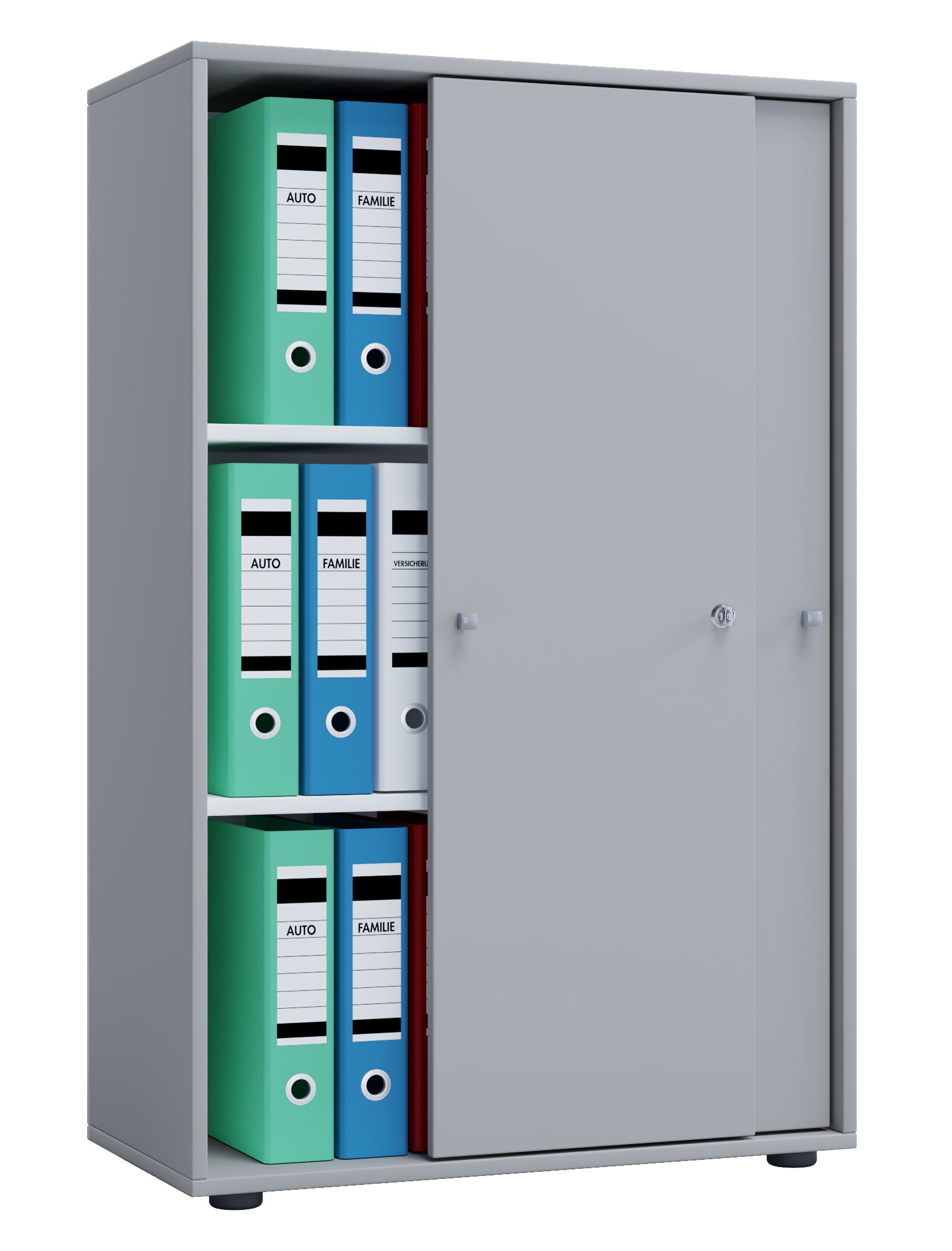 VCM Aktenschrank Lona Aktenschrank B. 70 x T. 40 x H. 111 cm Verschließbarer Stauraum für Akten und Ordner, für Büro und Homeoffice