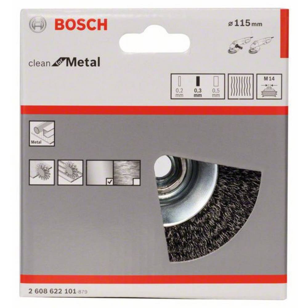 Thumbnail - BOSCH Schleifaufsatz ürste Clean for Metal, gewellt, 115 mm, 0.3 mm