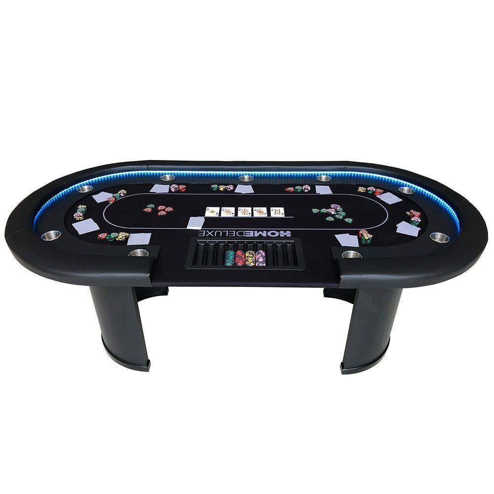 HOME DELUXE Spieltisch Pokertisch FULL HOUSE 215 x 106 x 78 cm, (inkl. Getr günstig online kaufen
