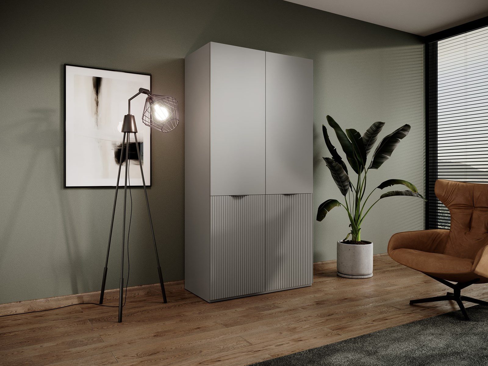 Compleo Kleiderschrank mit Fronten gefräst und günstig online kaufen