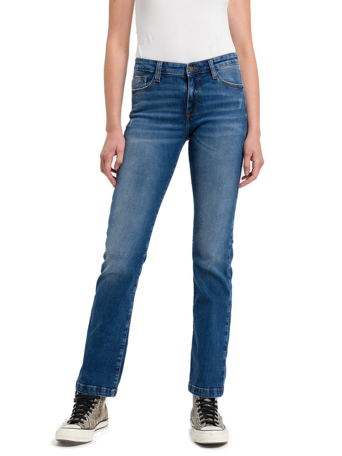 CROSS Stretch mit LAUREN Jeanshose JEANS® Bootcut-Jeans