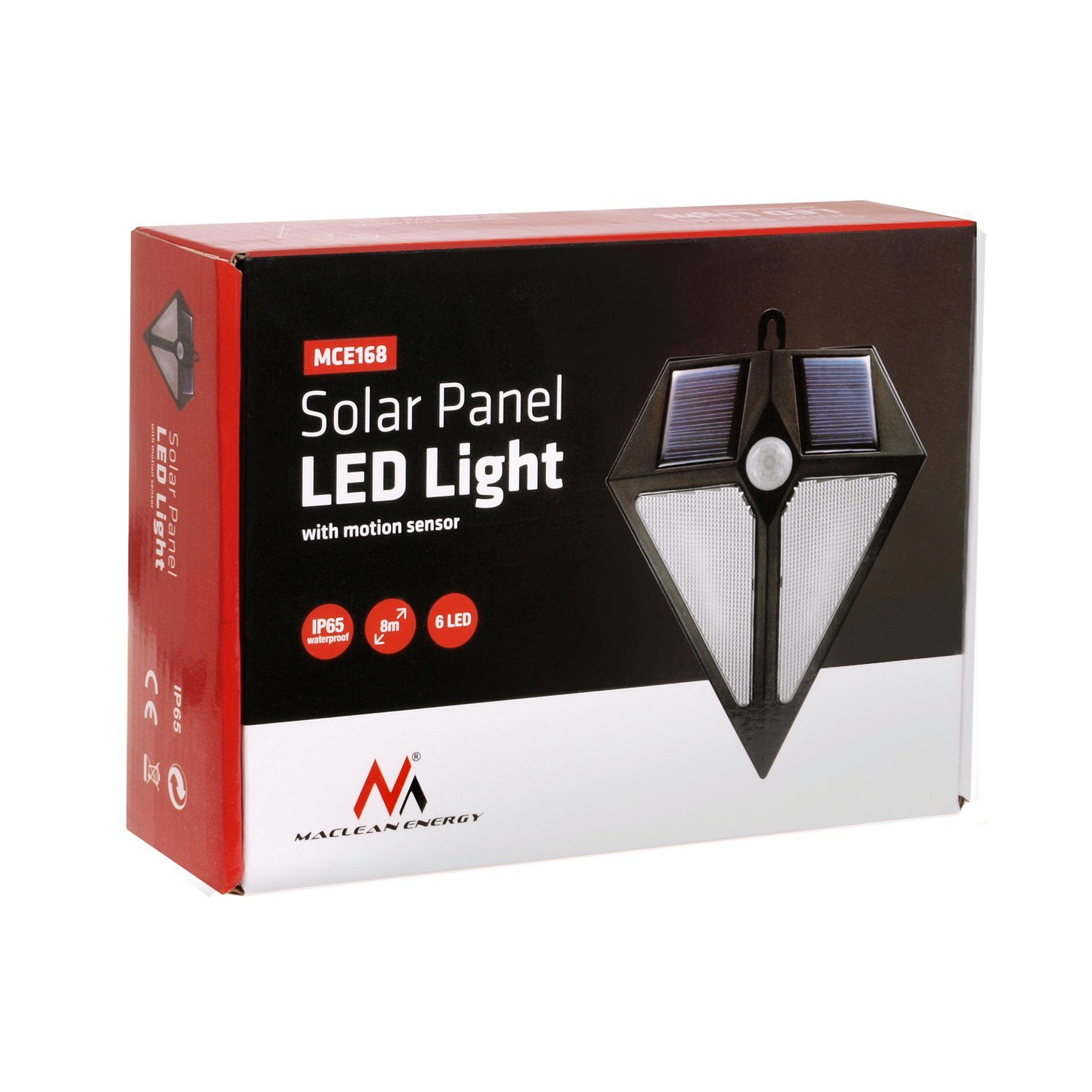 Maclean LED Licht-Modis, MCE168, integriert, Bewegungssensor fest 3 IP65 Solarleuchte Dämmerungssensor, & mit LED