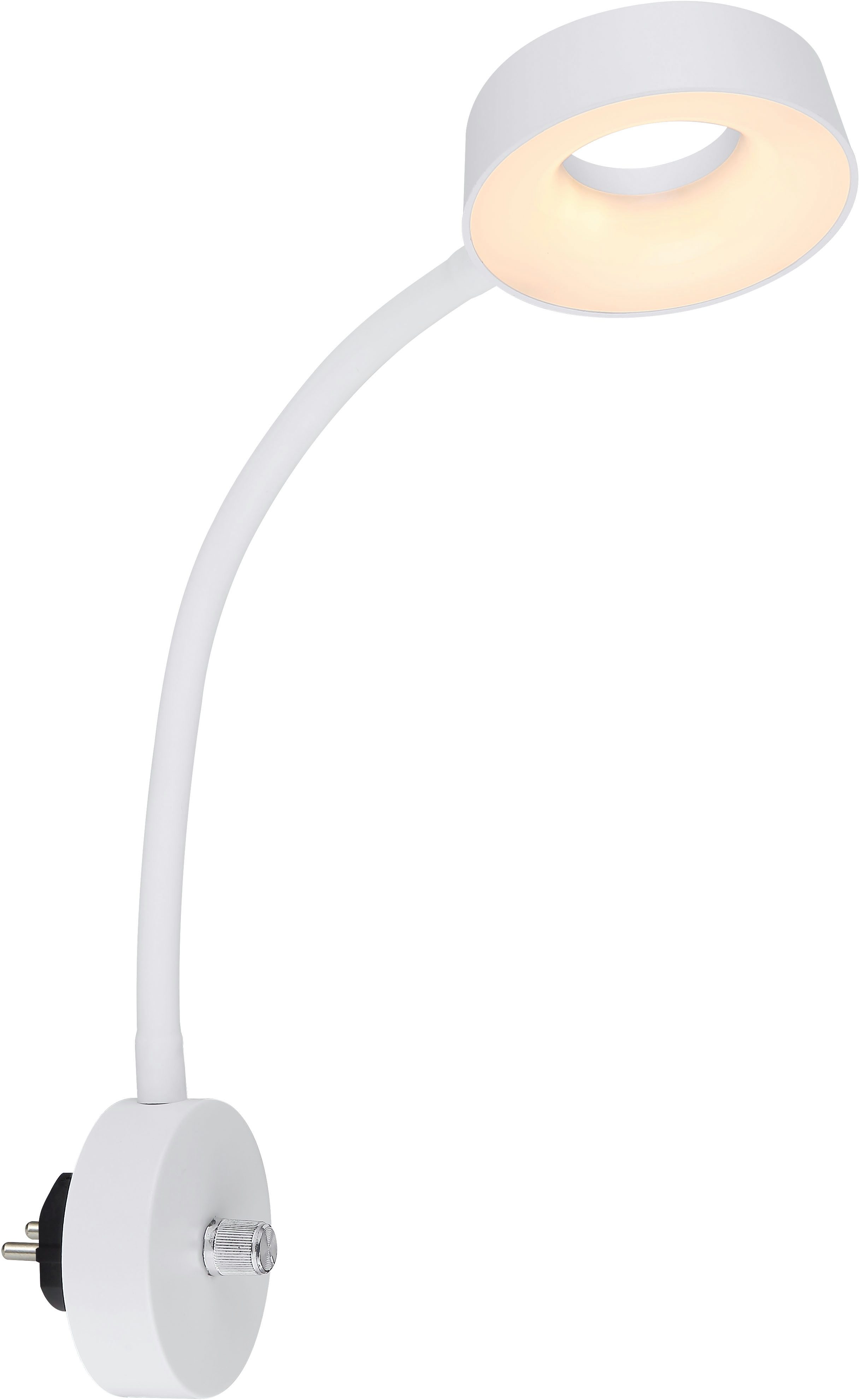 GLOBO LIGHTING LED Wandleuchte LEHOVO, Dimmer, LED fest integriert, Warmweiß, Wandlampe/Flexo/Direct-Plug-In/ BxH: 260x455mm