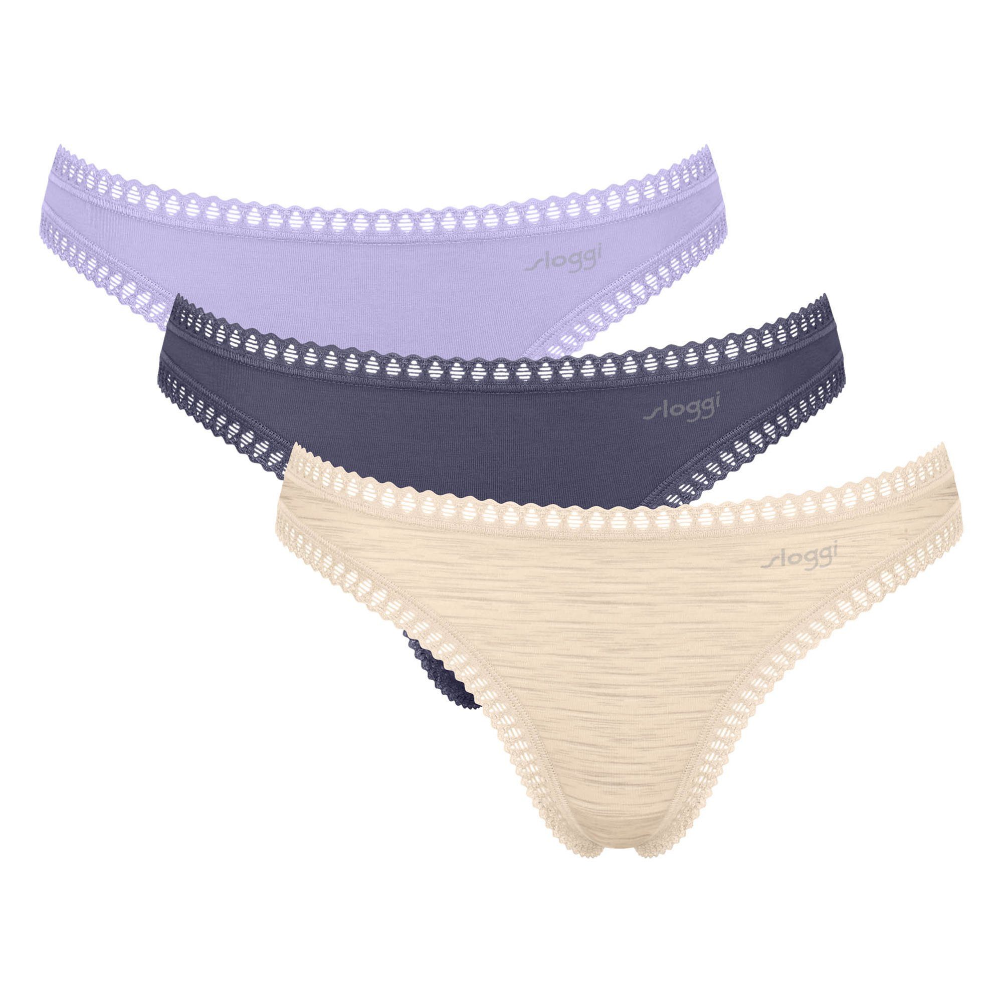 String Damen String 3er Pack Baumwolle