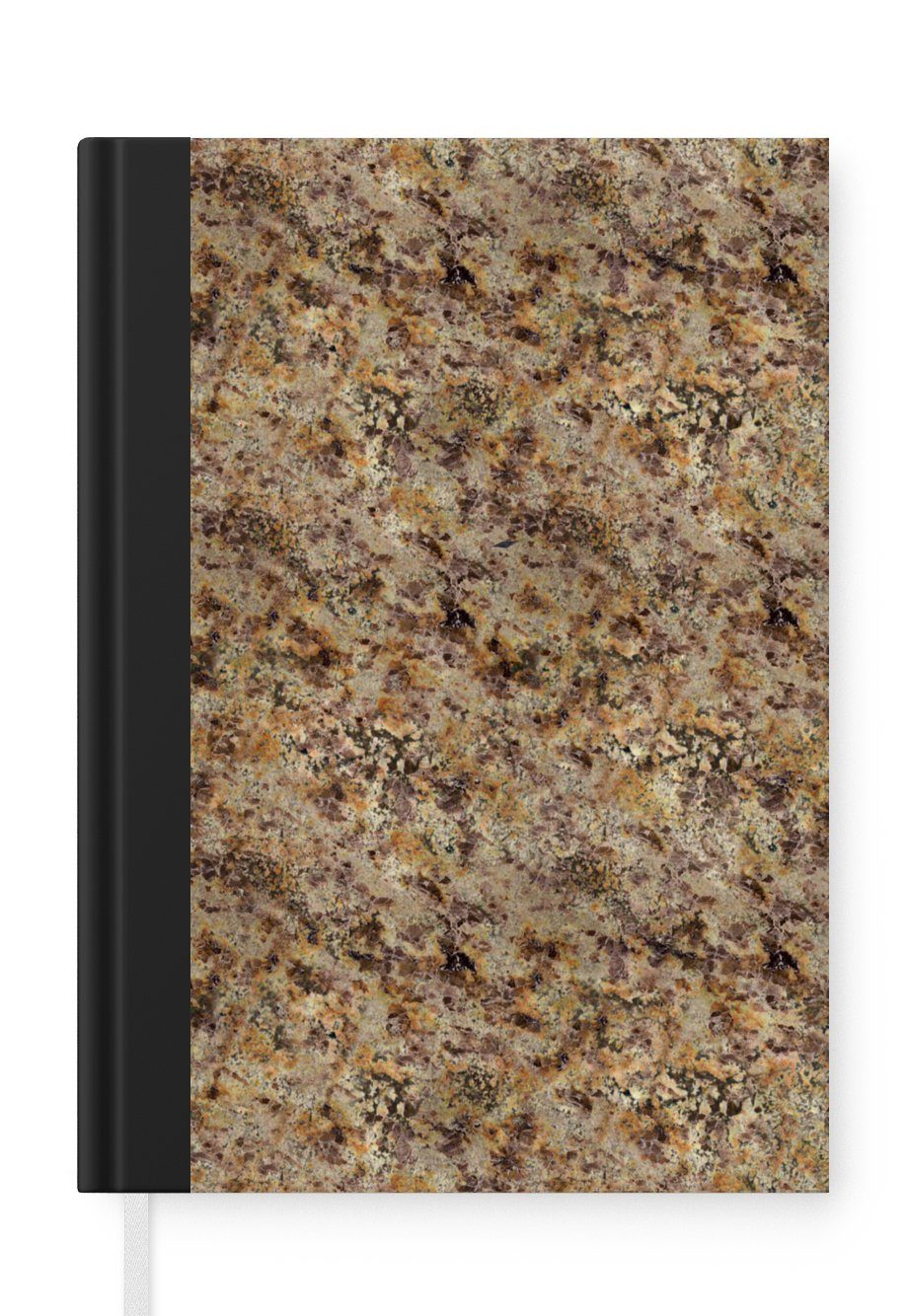 MuchoWow Notizbuch Granit - Gold - Antik - Muster, Journal, Merkzettel, Tagebuch, Notizheft, A5, 98 Seiten, Haushaltsbuch
