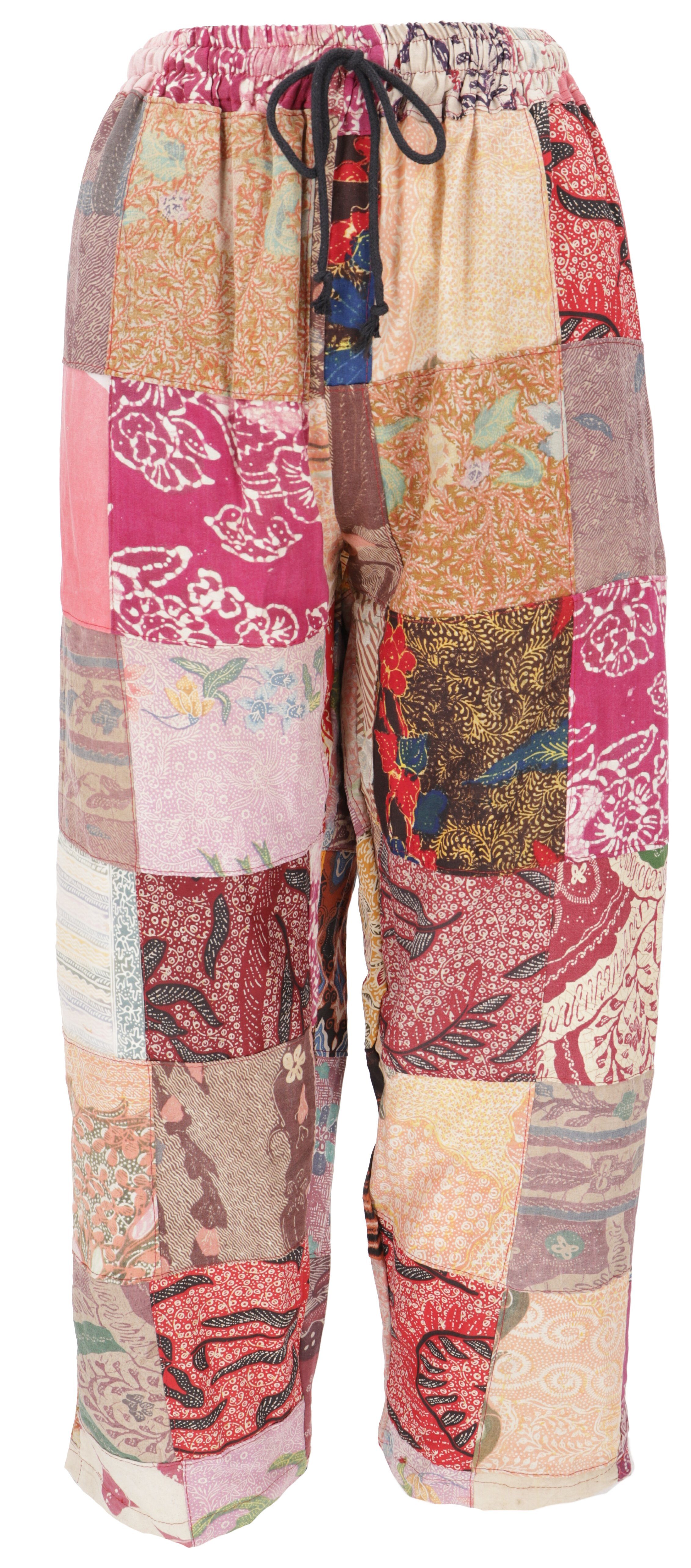 Guru-Shop Relaxhose Patchwork Hose Bali - flieder Ethno Style, alternative Bekleidung