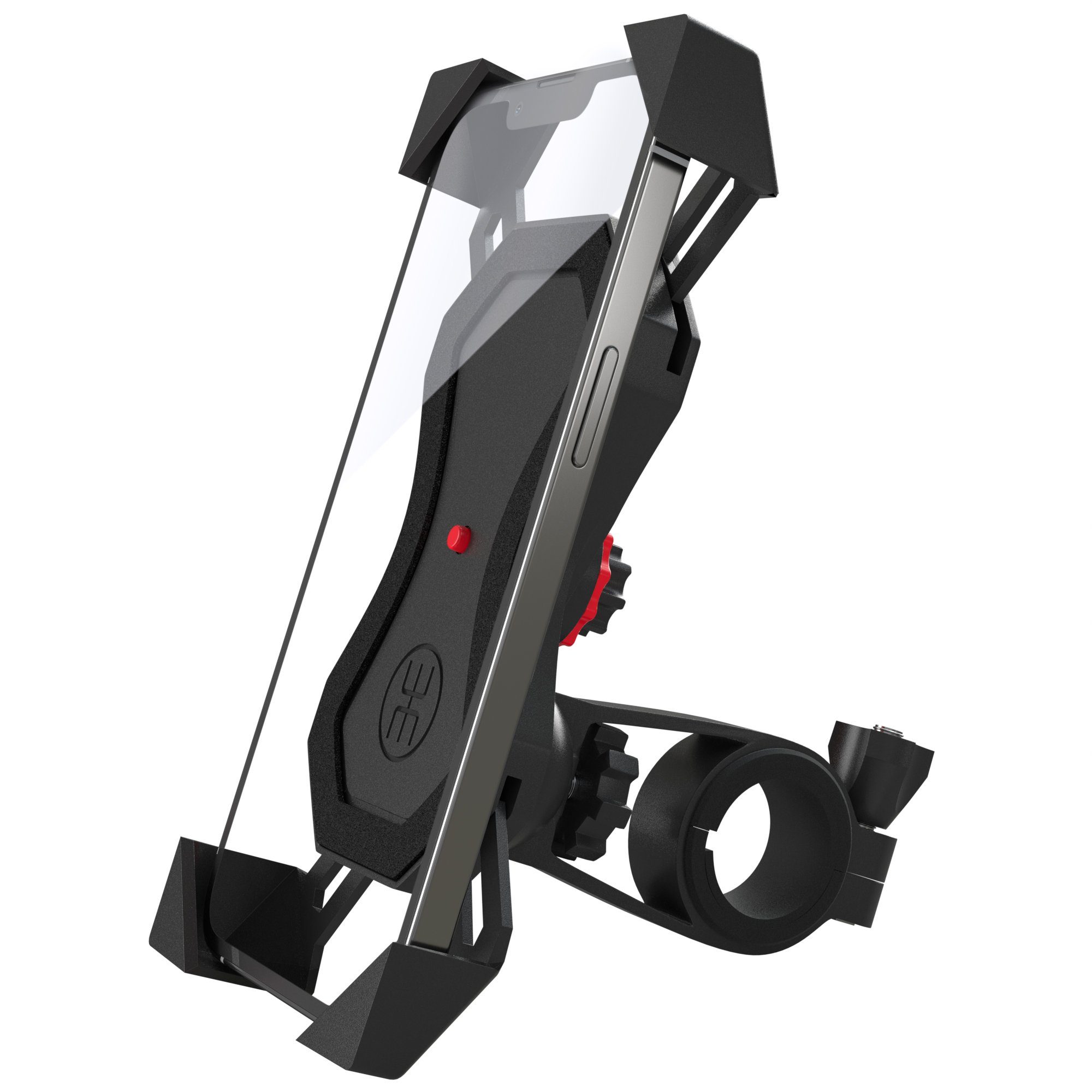 EAZY CASE Smartphone-Halterung Universal Fahrradhalterung für Smartphones, (Handyhalterung zur Montage am Lenker größenverstellbar drehbar Schwarz)