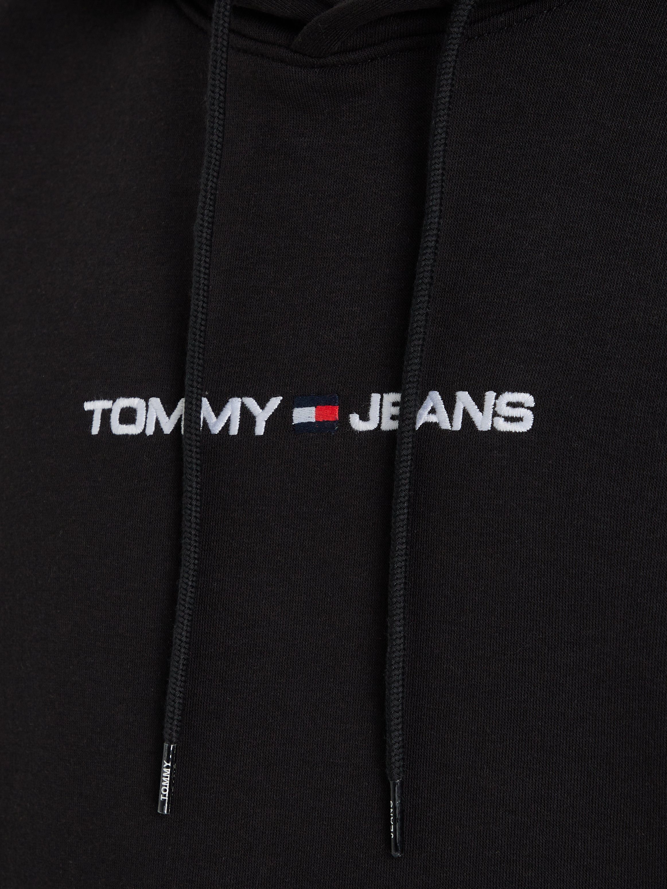 Tommy Jeans Kapuzensweatshirt TJM REG Black LINEAR HOODIE