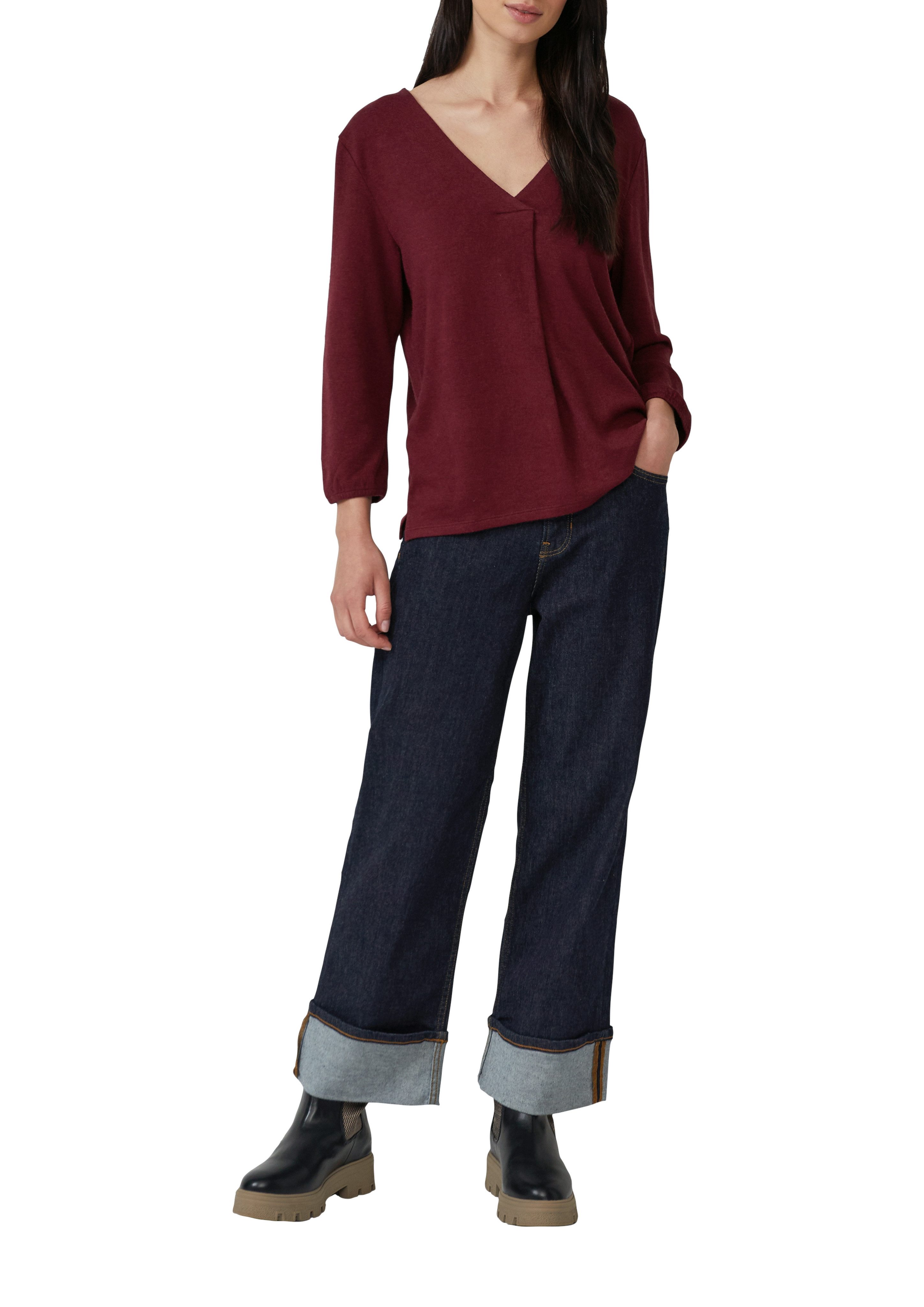 s.Oliver 3/4-Arm-Shirt mit V-Ausschnitt günstig online kaufen