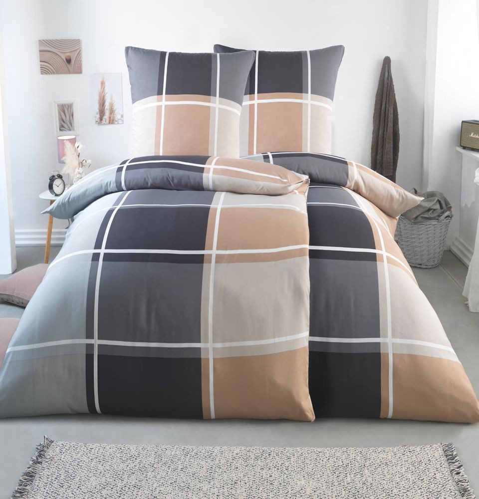 Malika Bettwäsche 2x 135x200 + 2x 80x80 cm atmungsaktiver Bettbezug, moderne Designs, Mikrofaser, 4 teilig, Für Allergiker geeignet, pflegeleicht, angenehm weicher Stoff