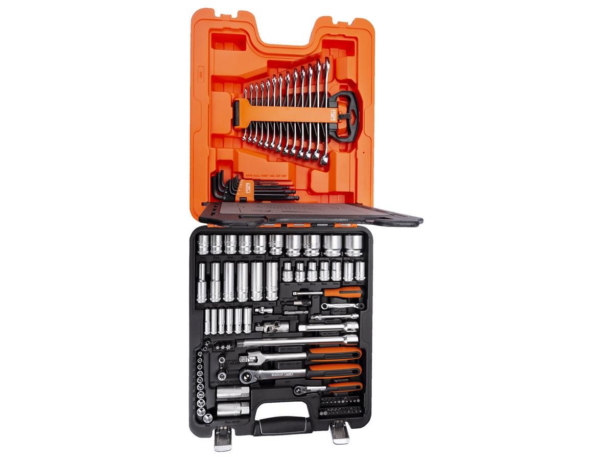 BAHCO Steckschlüssel Satz S103 1/4" + 1/2" 103-tlg (103 St), 1/4" & 1/2"+ Ring Maulschlüsselsatz