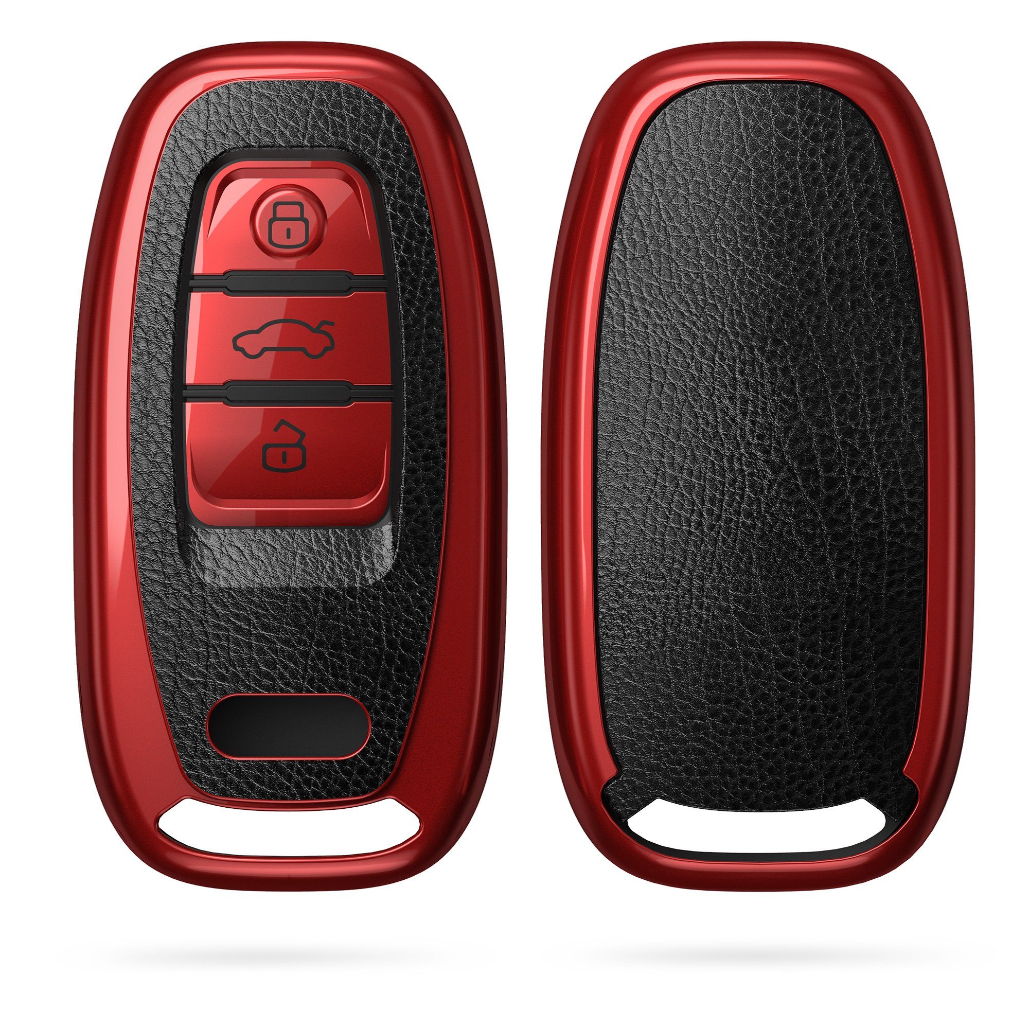 kwmobile Schlüsseltasche Autoschlüssel Hülle für Audi, TPU Schutzhülle Schlüsselhülle Cover für Audi