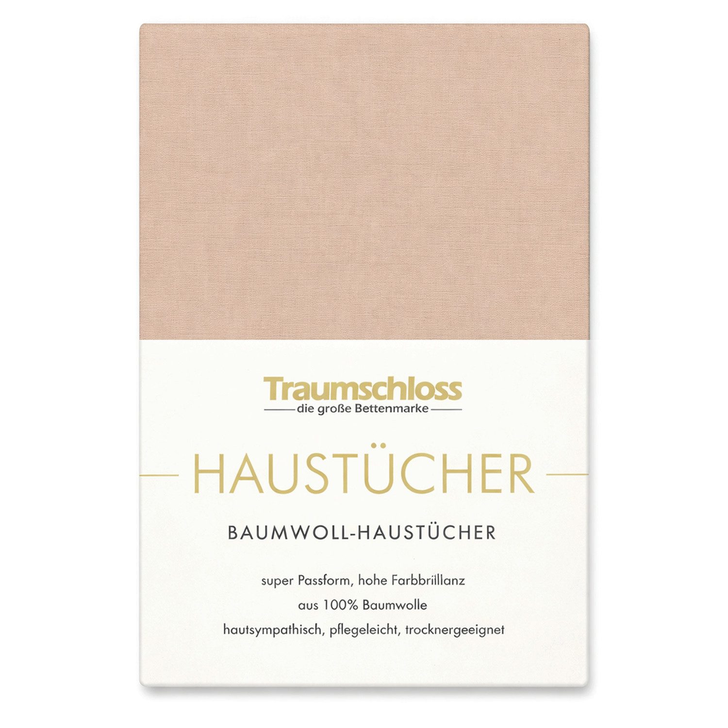 Traumschloss Betttuch Haustuch, 100% Baumwolle, Gummizug: ohne, (1 Stück), aus 100% Baumwolle, ohne Gummizug