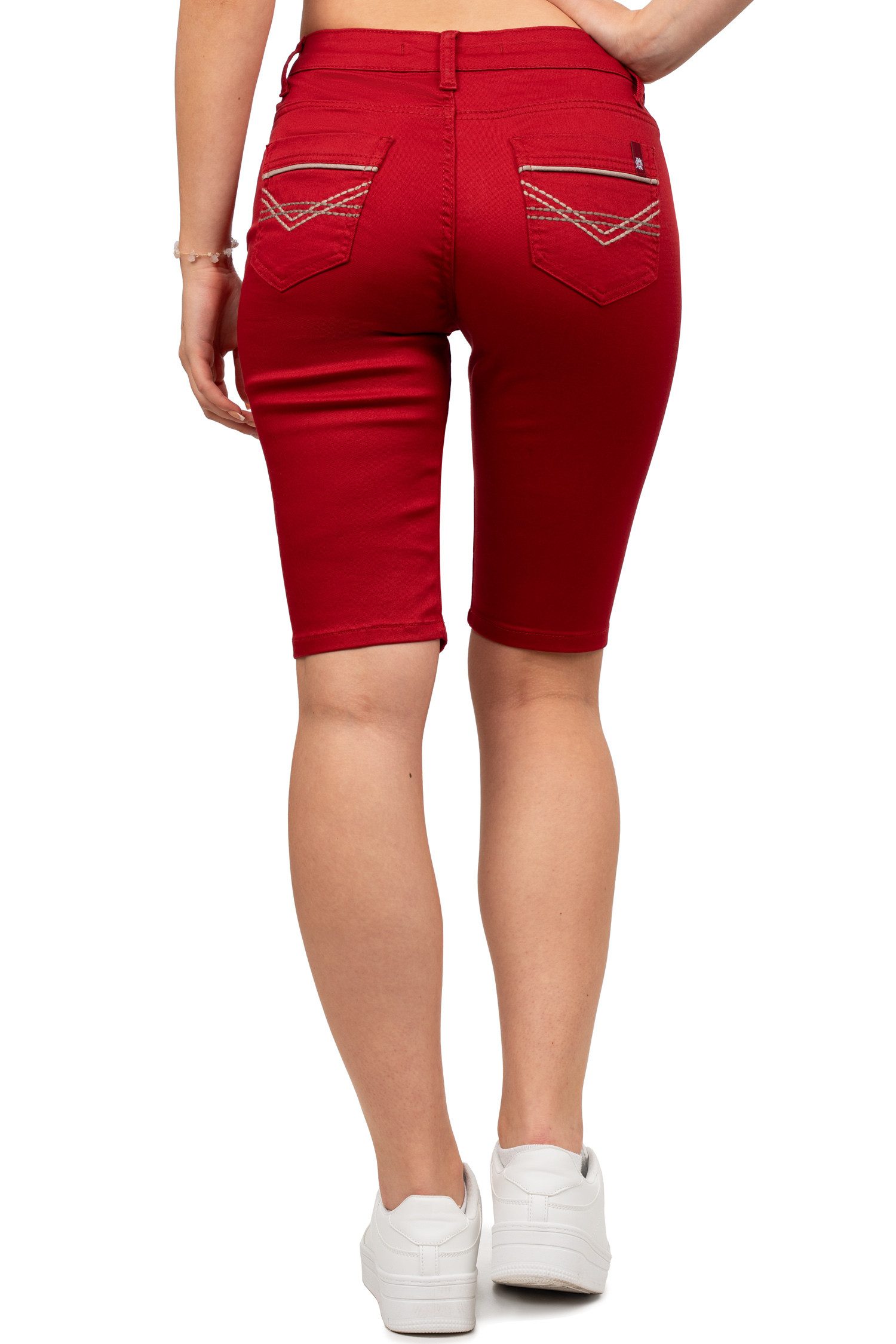 Cipo & Baxx Shorts Damen Regular Fit Shorts Mid Waist BA-WK196 mit Knopf- u günstig online kaufen