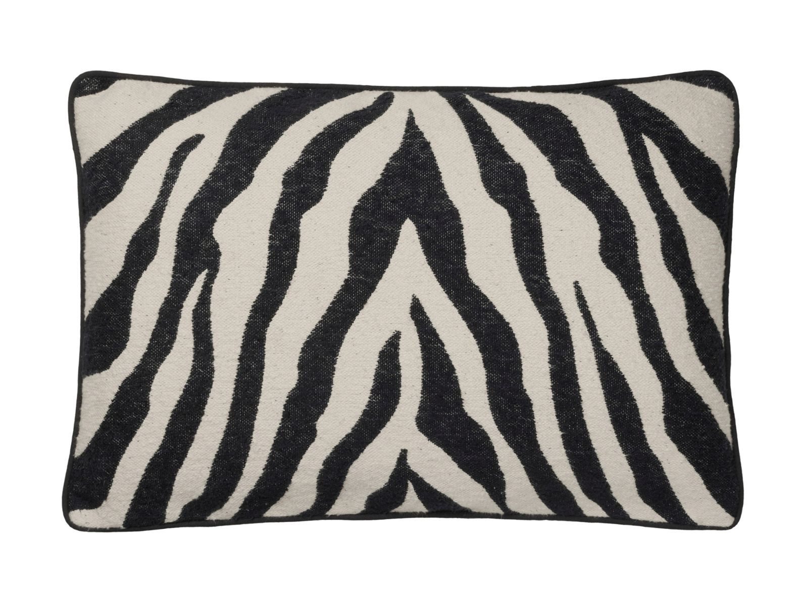 Broste Copenhagen Kissenbezug Zebra Kissenbezug black/light beige 40x60cm