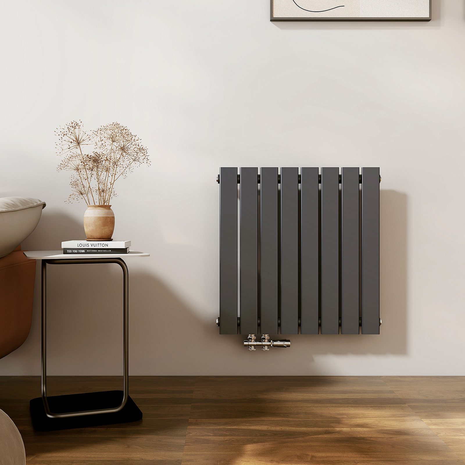 Emke Heizkörper 63x62cm 450W Anthrazit Flach Paneelheizkörper Horizontal Ei günstig online kaufen