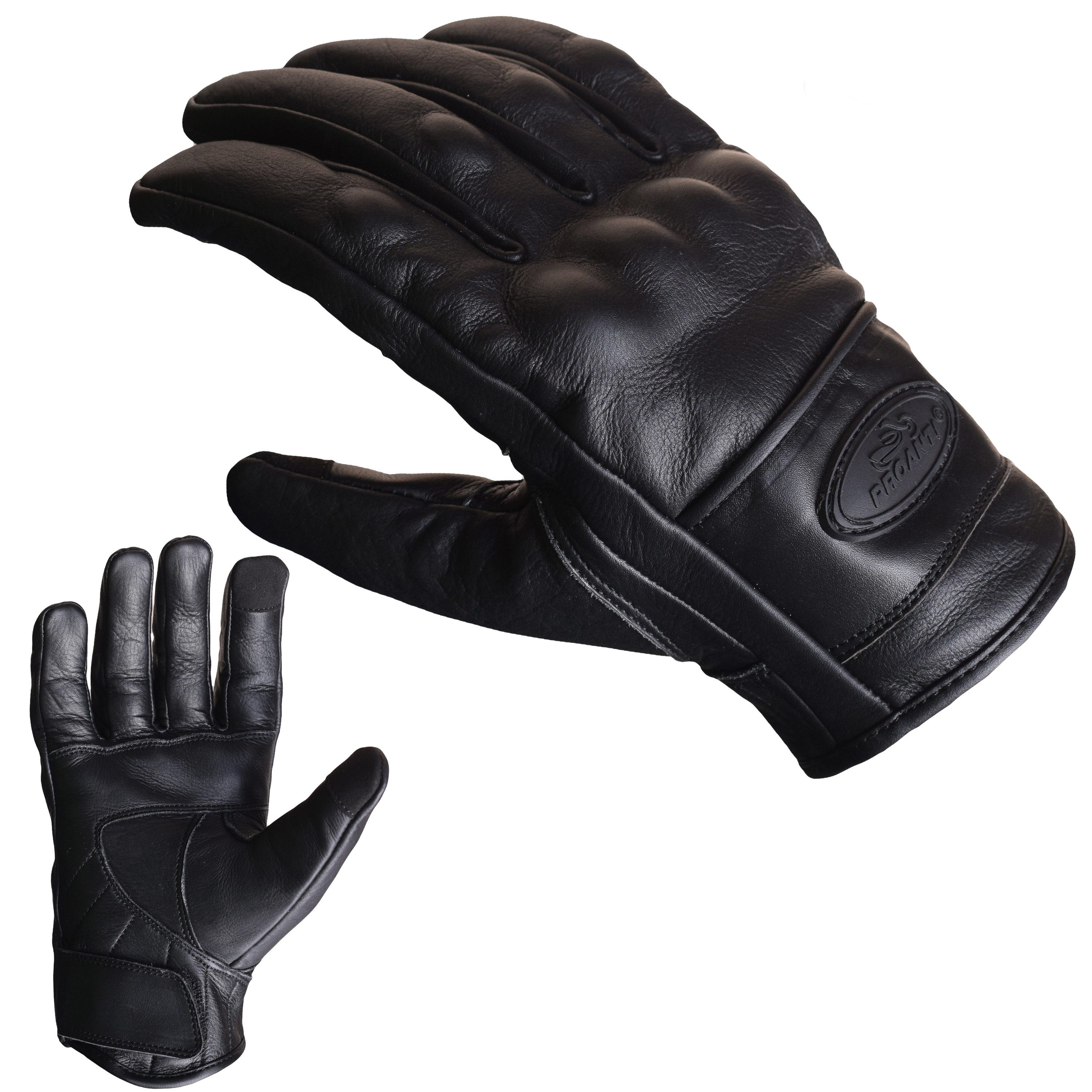 PROANTI Motorradhandschuhe PROANTI Motorradhandschuhe Leder kurz Motorrad Handschuhe Touchscreen