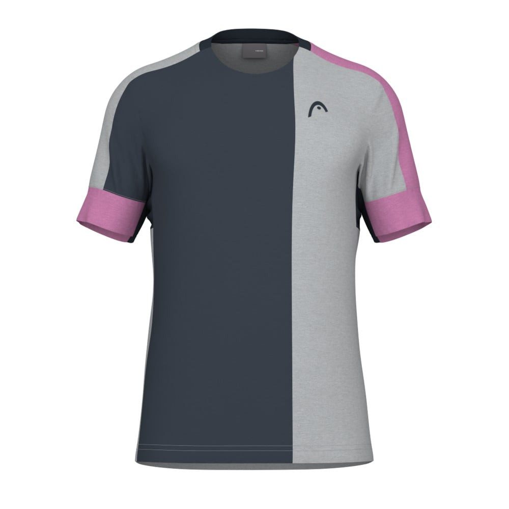 T-Shirt Play Tech (atmungsaktiv, Mesh-Einsätze) grau/pink Herren