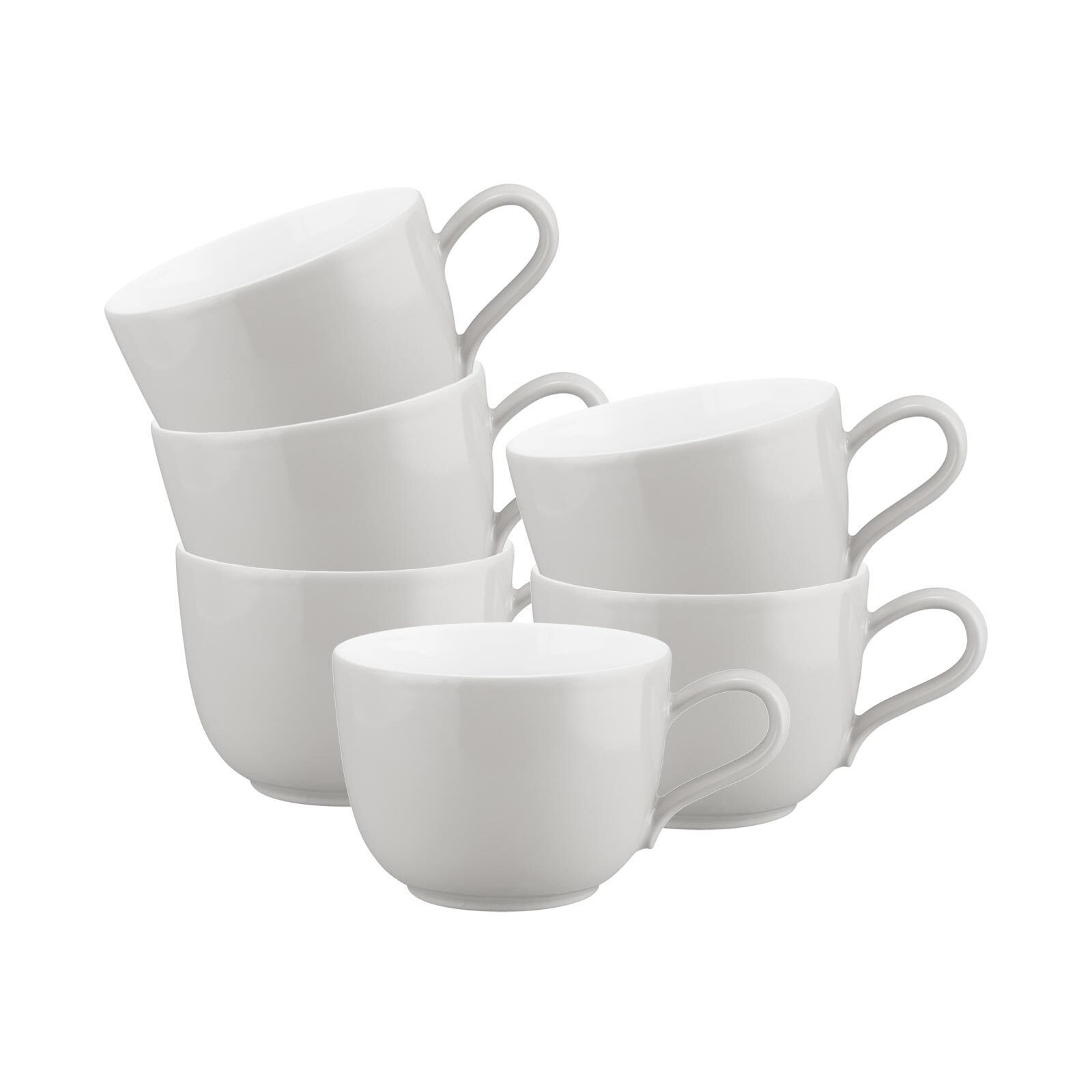 Seltmann Weiden Tasse Liberty Pure Colors Kaffeetassen 260 ml 6er Set, 6-tlg., Porzellan