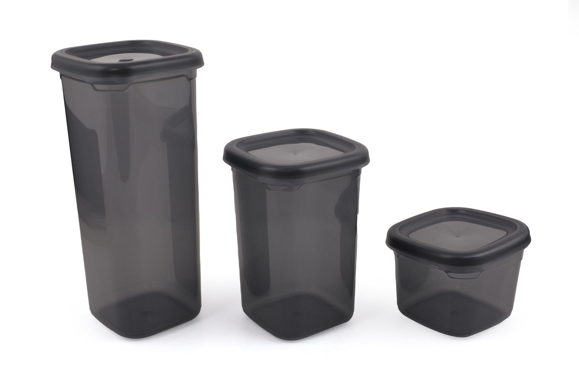 Hermia Concept Vorratsdose 100% PLASTIC, 11 x 11 x 23 cm / 1750 ml (6 Pieces) V1429, Kunststoff, (18-tlg., 18 Teilen Aufbewahrungsboxen-Set), Spülmaschinenfest Nicht mikrowellengeeignet