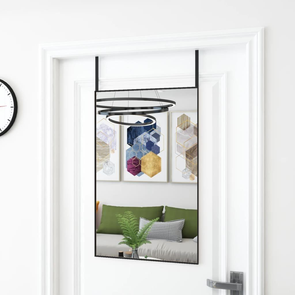 furnicato Wandspiegel cm Schwarz und 50x80 Türspiegel Aluminium Glas