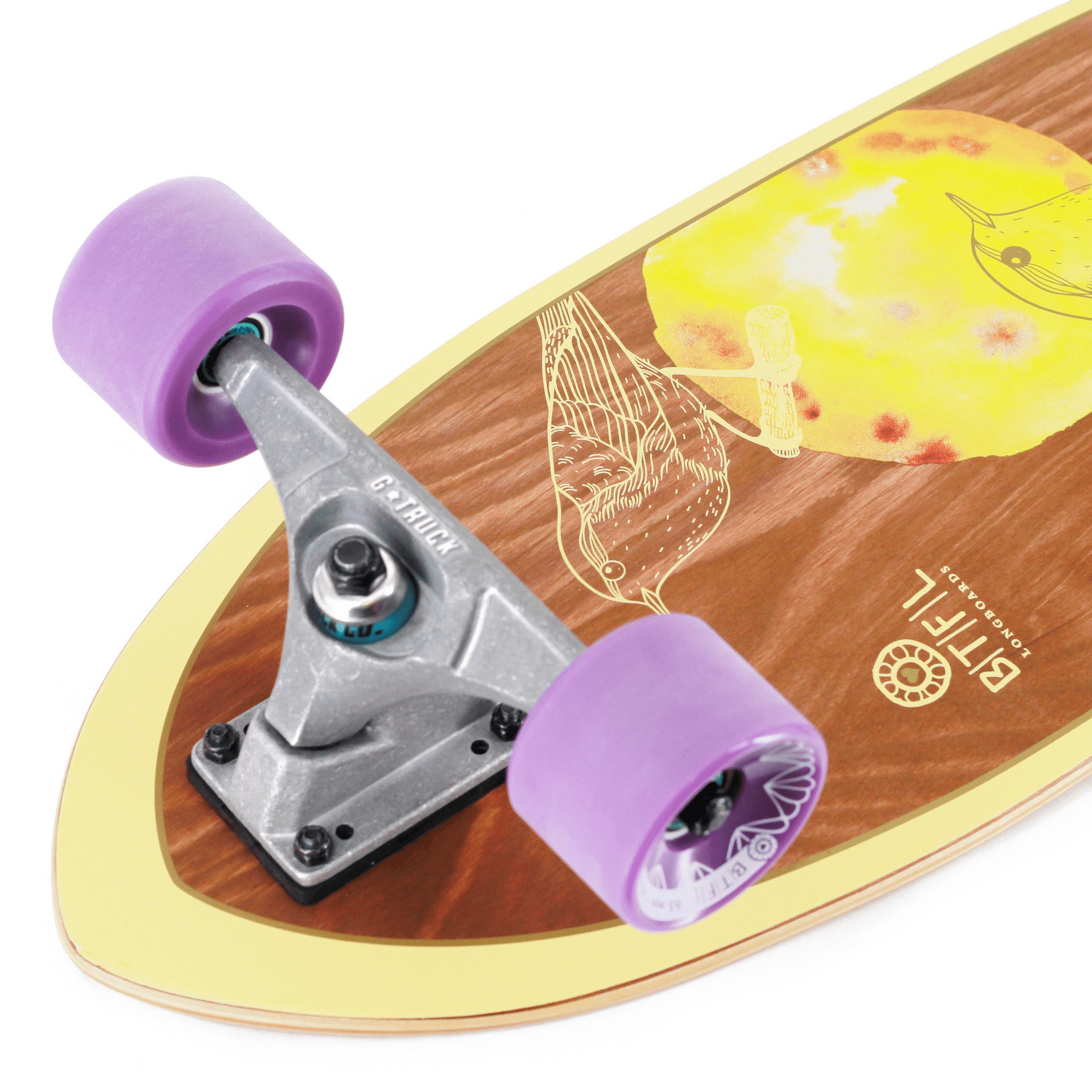 BTFL Skateboard BETH - kurzes Surfskate mit Kicktail (1-St)