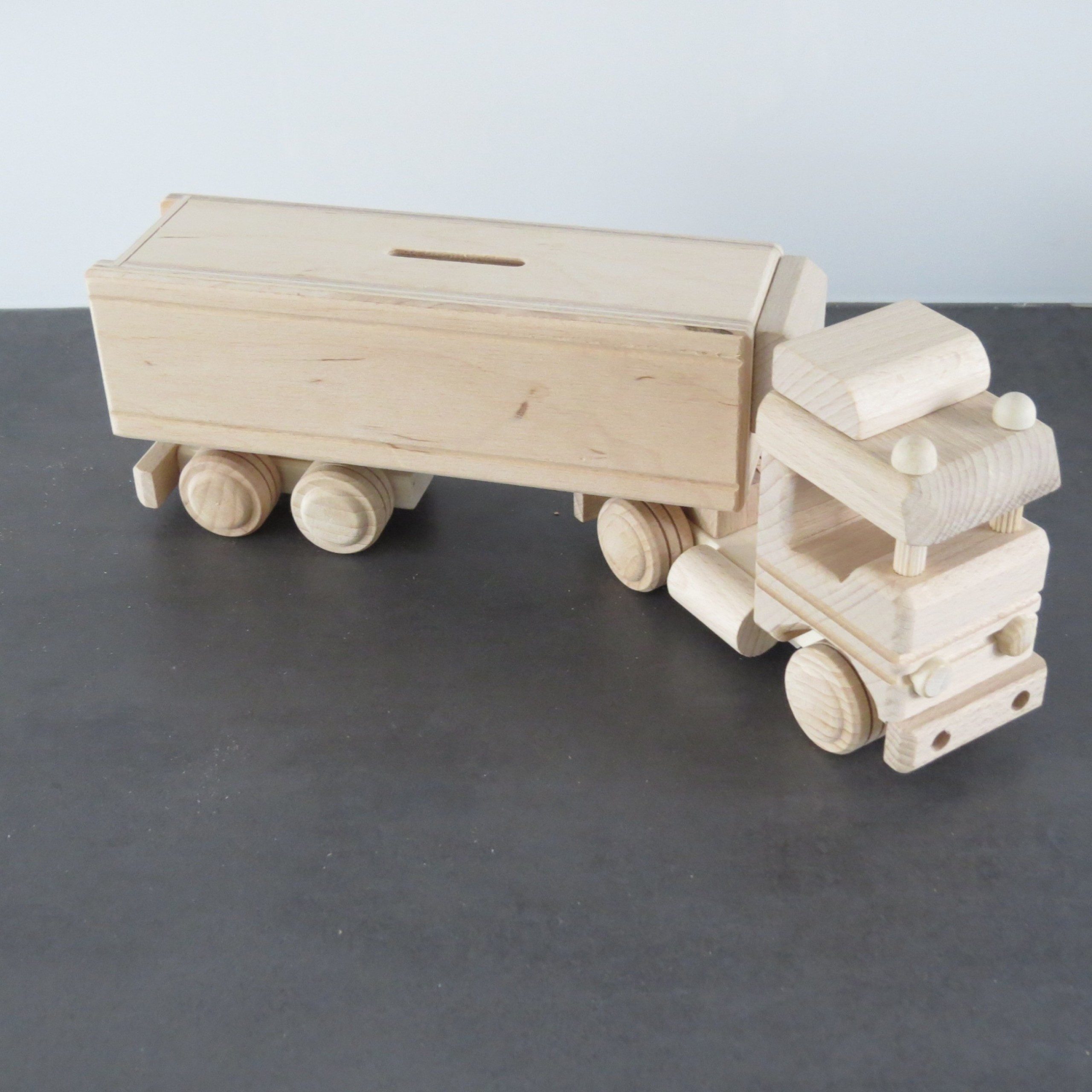 Holzprodukte Spielzeug-LKW LKW Truck Spardose Holz Laster Lastwagen Auto Modellauto Holz Oldtimer