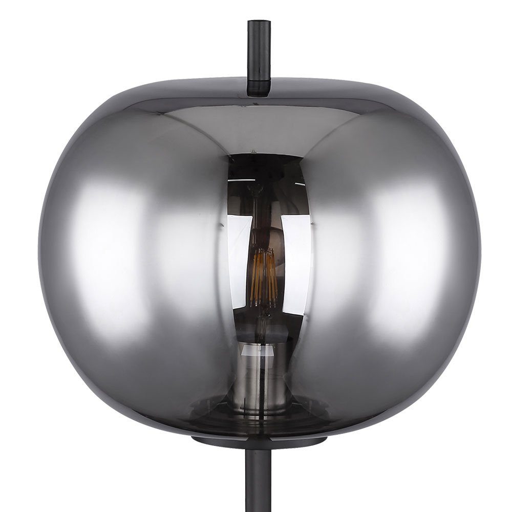 etc-shop LED Stehlampe, Leuchtmittel inklusive, im Fluter Glas VINTAGE Stand Kugel Decken Steh Zimmer Arbeits Lampe Warmweiß