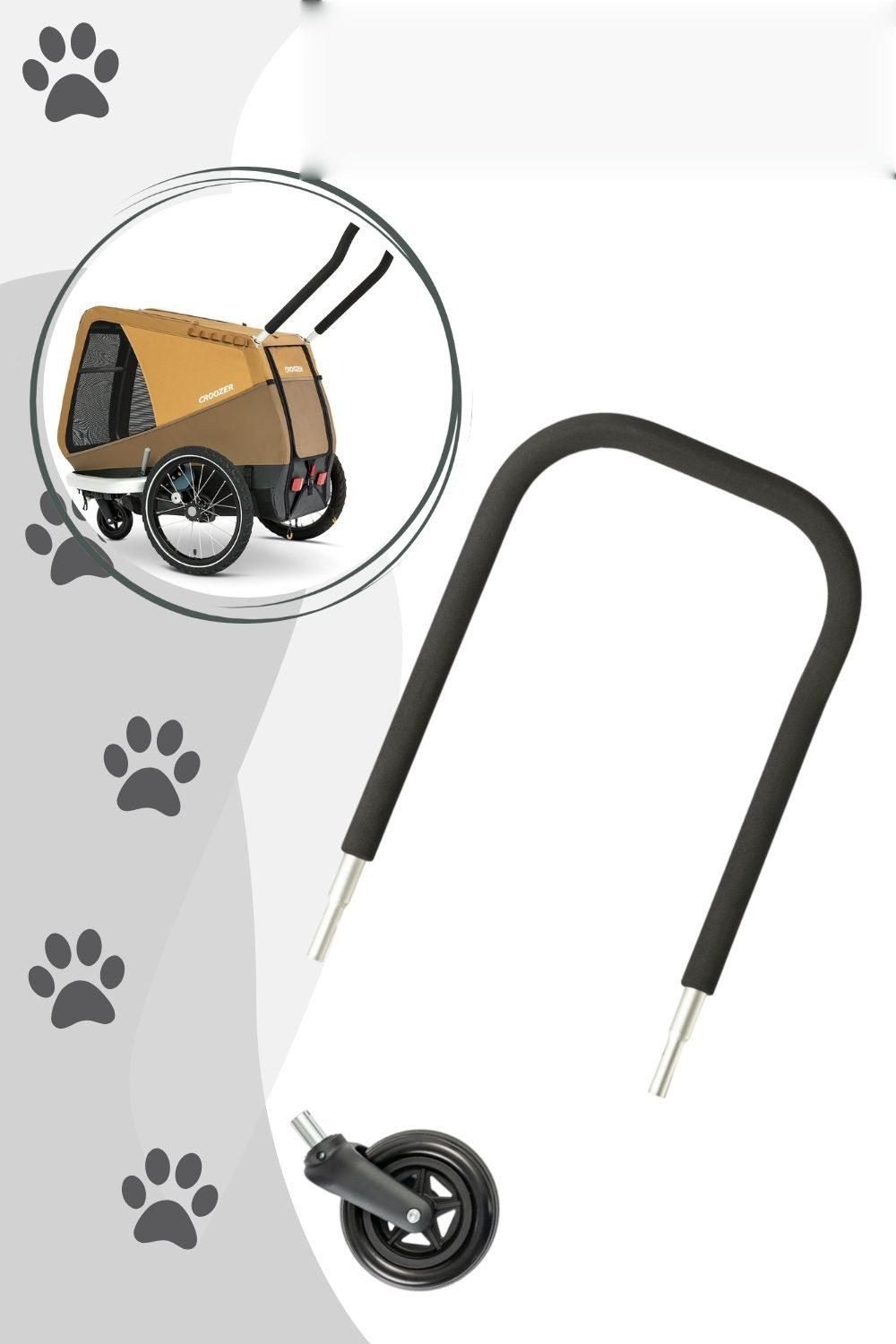Croozer Fahrradhundeanhänger Buggy-Set für für Dog Enna