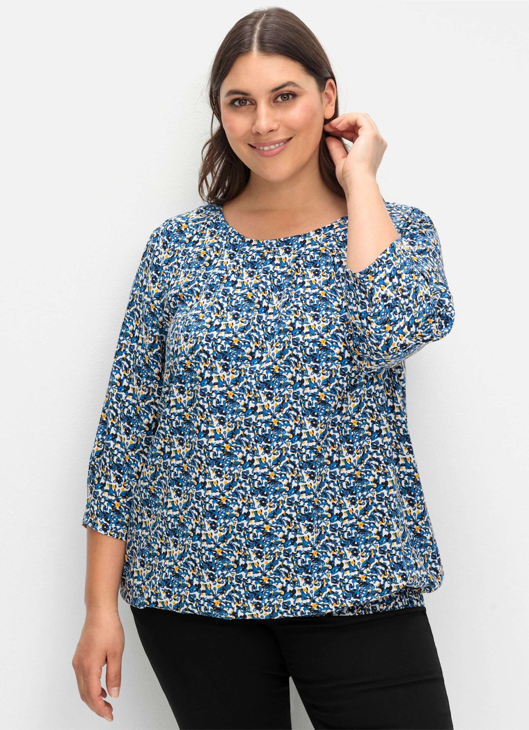 Sheego Klassische Bluse Tunika 3/4-Arm günstig online kaufen