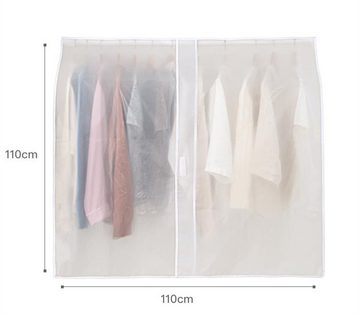 Rouemi Kleidersack Staubschutzhülle Kleidung,transparenter Kleiderschrank Kleiderhülle 110×110cm