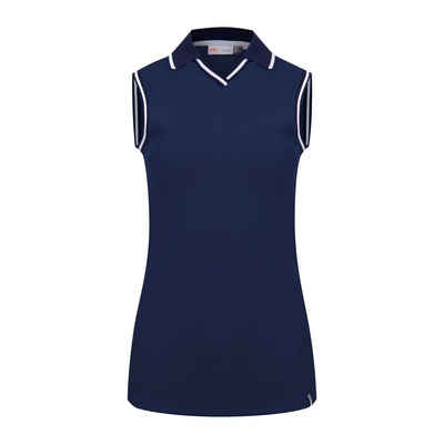 KJUS Poloshirt Kjus V-Neck Sleeveless Polo Atlanta Blue