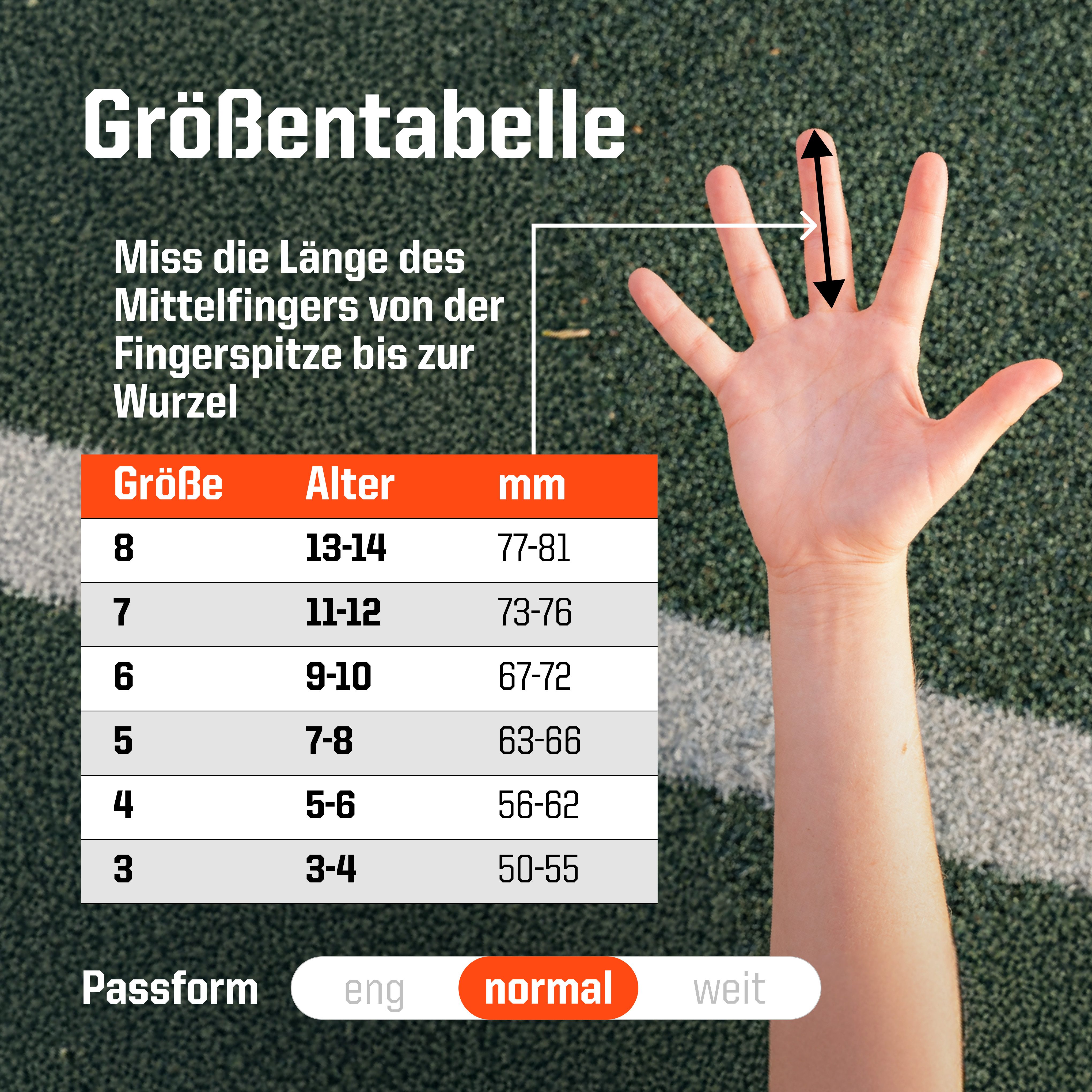 T1TAN Torwarthandschuhe Kinder, AROX 1.0 Red, Größe 3-8
