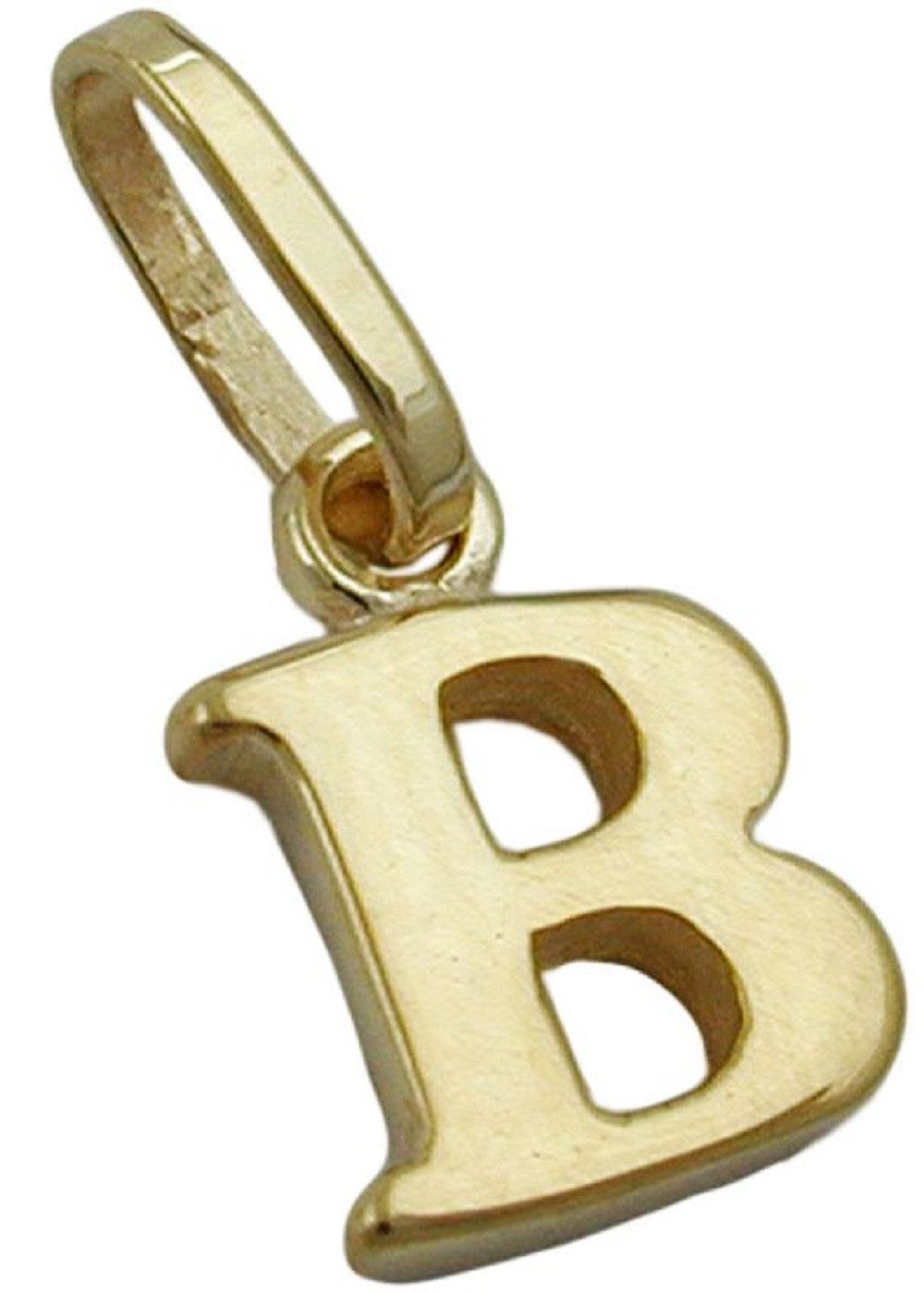 Buchstabenanhänger Anhänger Buchstabe B aus 375 Gold mm