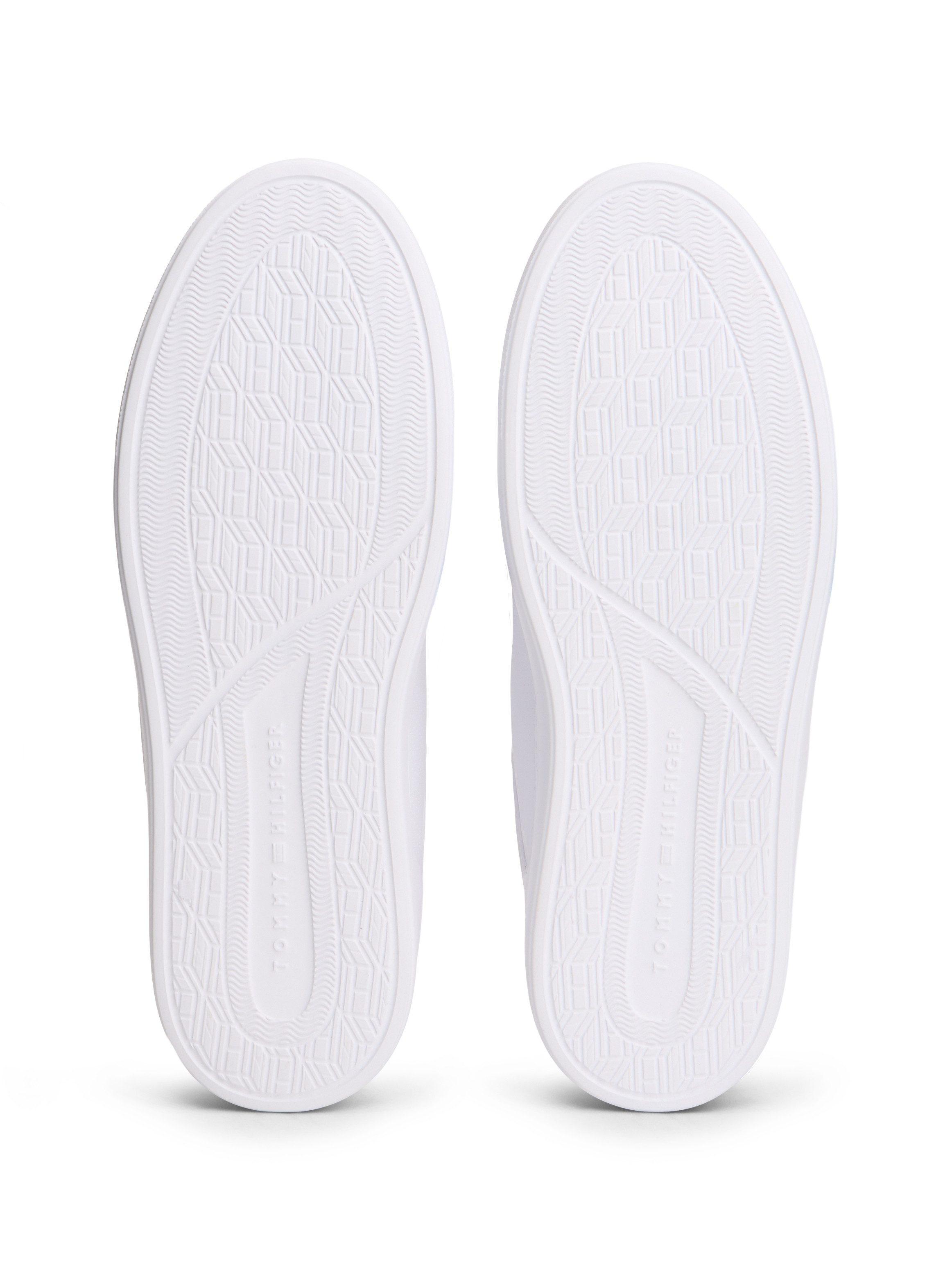 Tommy Hilfiger ICON COURT LIGHT LEATHER Sneaker Freizeitschuh, Halbschuh, Schnürschuh mit dezenten Ziernähten