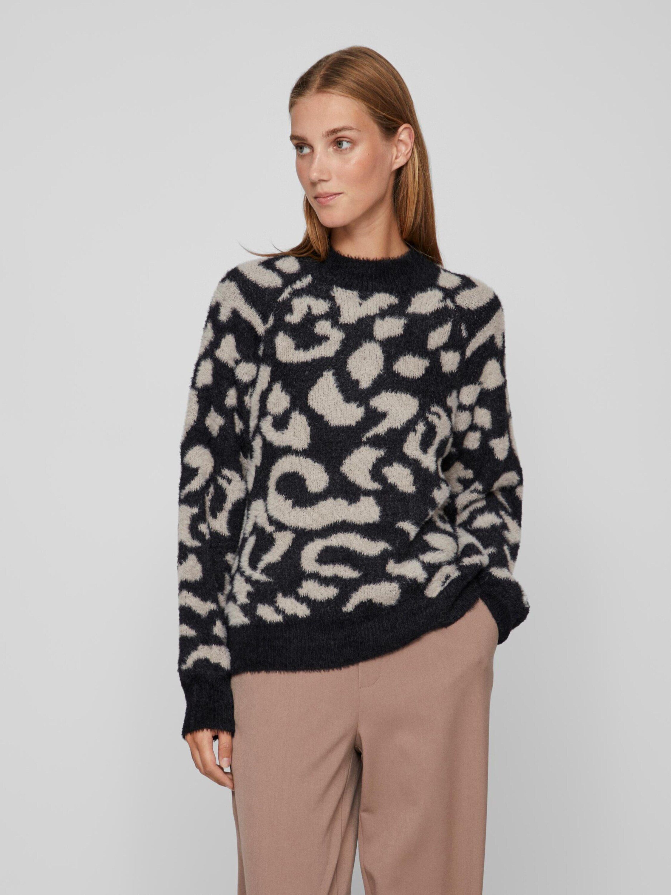 Vila Strickpullover (1-tlg) Plain/ohne Details