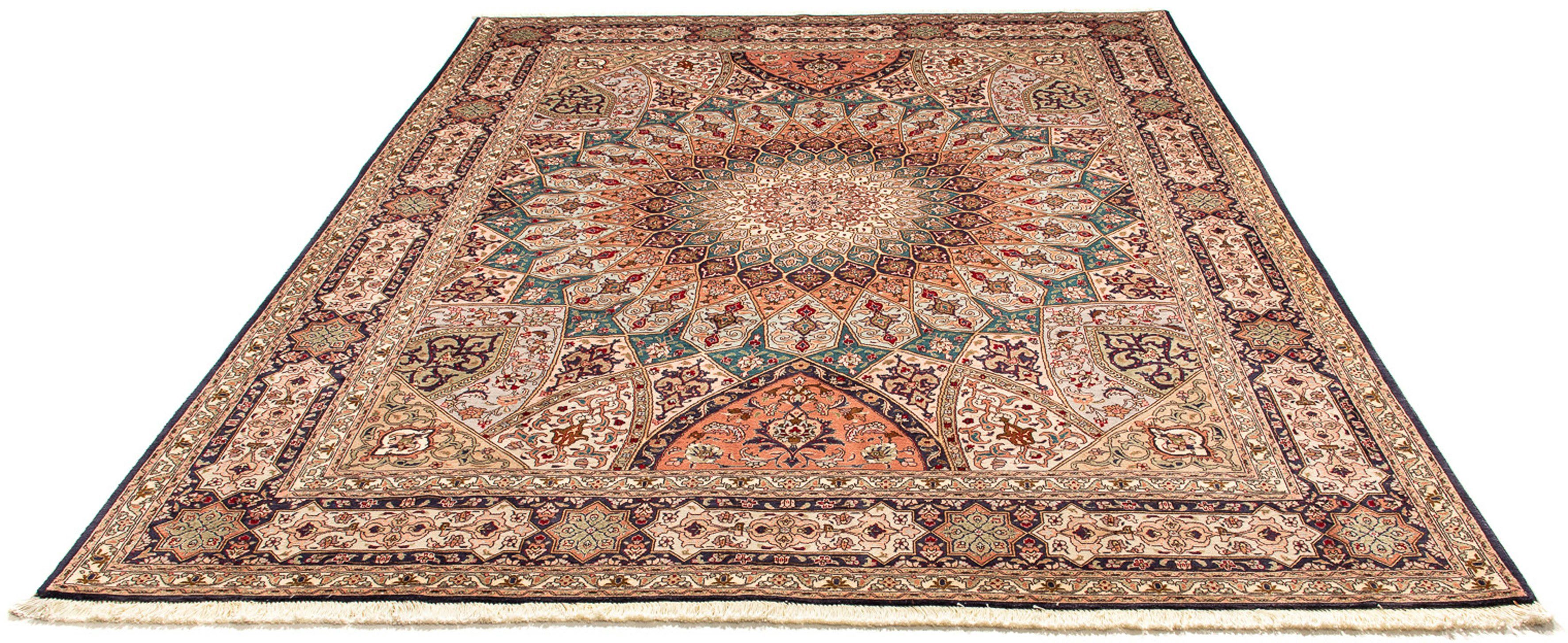 Orientteppich Perser - Täbriz - Royal - 258 x 205 cm - mehrfarbig, morgenland, rechteckig, Höhe: 7 mm, Wohnzimmer, Handgeknüpft, Einzelstück mit Zertifikat