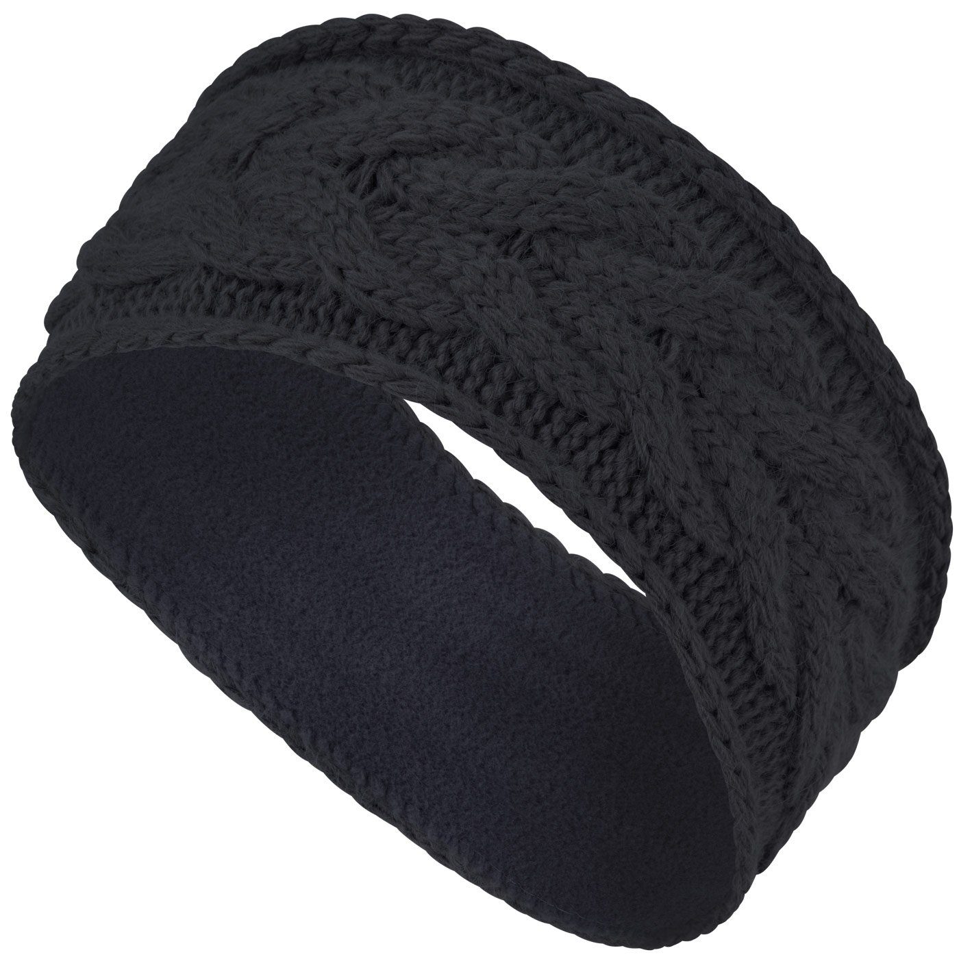 compagno Stirnband (1-St) Strick-Stirnband gefüttert Damen Ohrenschützer Band Kopfband Winter