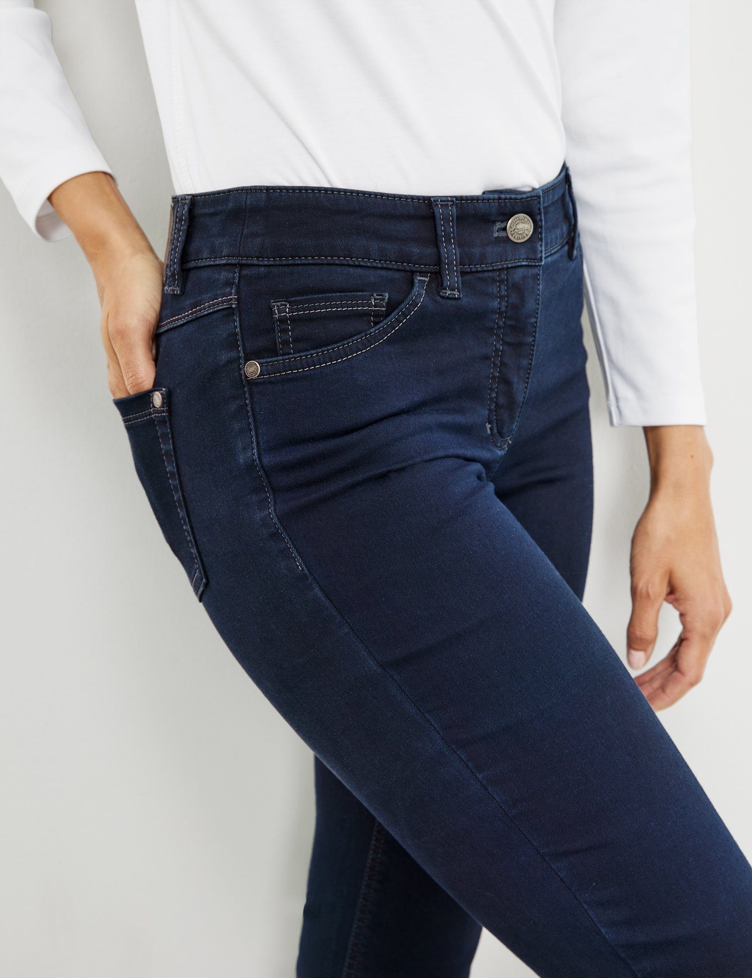 dark Slimfit blue GERRY denim WEBER Jeans 5-pocket Slim-fit-Jeans
