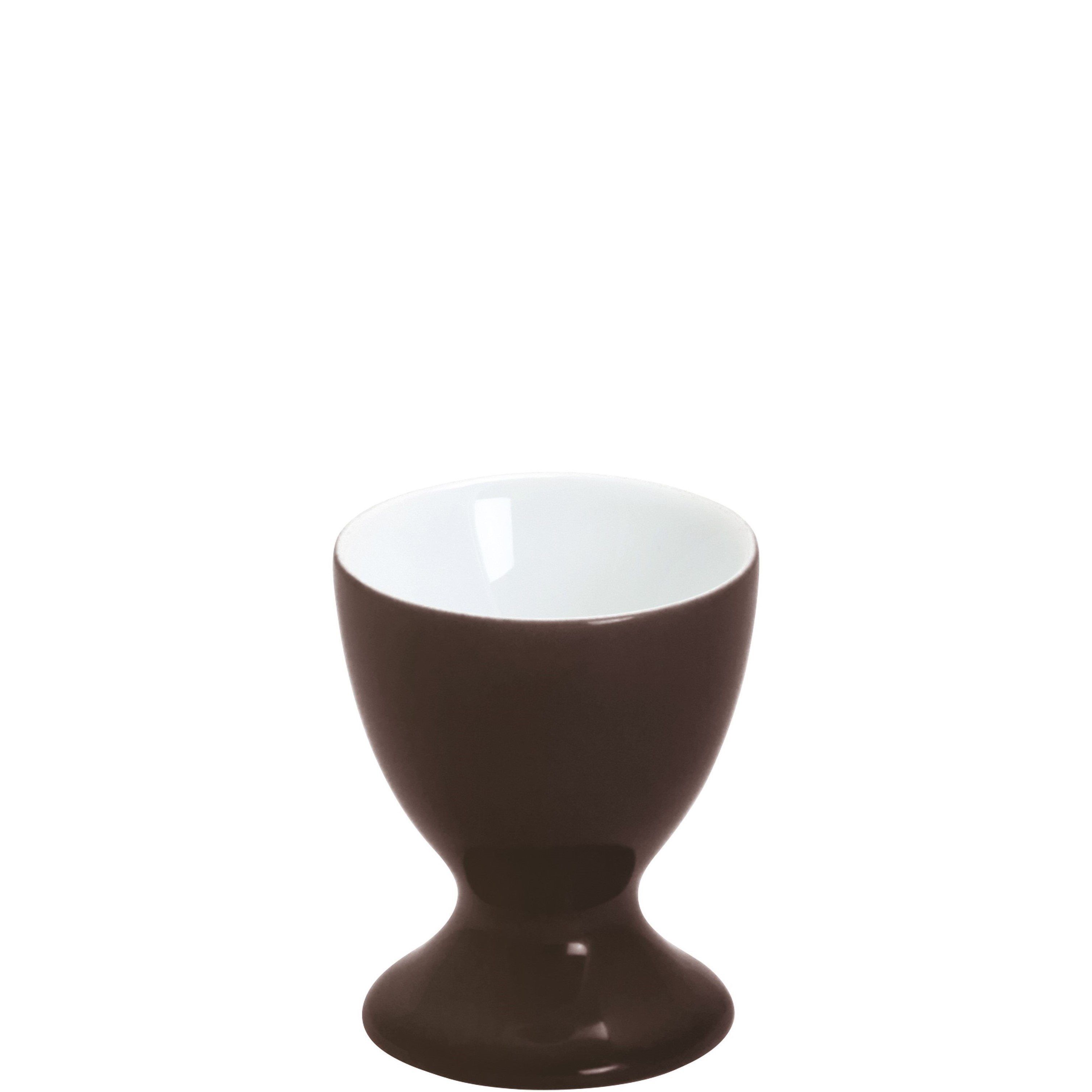 Kahla Eierbecher mit Fuß, Pronto Colore, Made in Germany chocolate brown