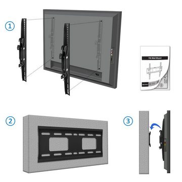 deleyCON deleyCON Universal TV Wandhalterung - bis 65" Zoll (165cm) - Neigbar TV-Wandhalterung