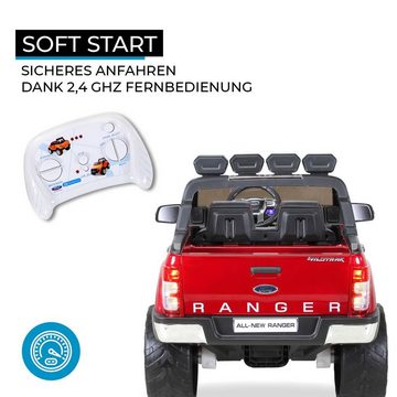 Actionbikes Motors Elektro-Kinderauto Elektroauto Ford Ranger Wildtrak Allrad, Belastbarkeit 40 kg, 2-Sitzer- mit Fernbedienung - Allrad - USB - SD Karte - Radio