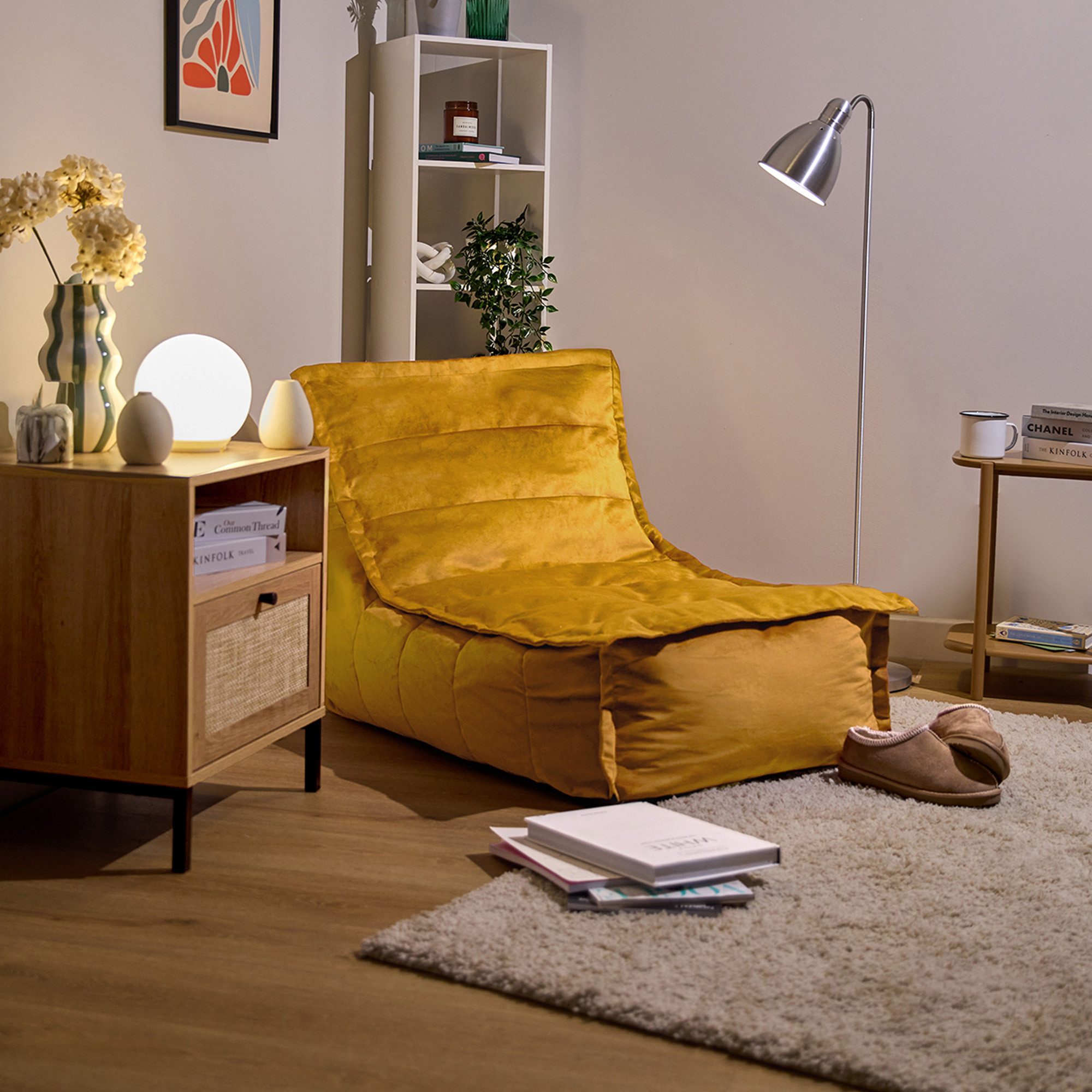 icon Sitzsack Liege aus Samt „Dolce“, 79x68x90cm, Made in Germany günstig online kaufen