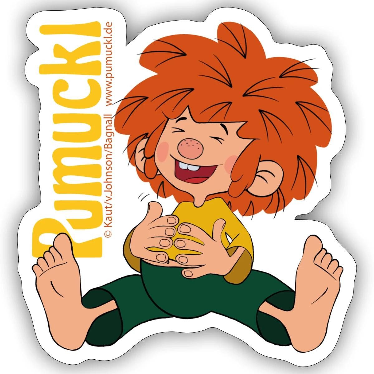 Spreadshirt Aufkleber Pumuckl Mit Fröhlichem Lachen Sticker Aufkleber